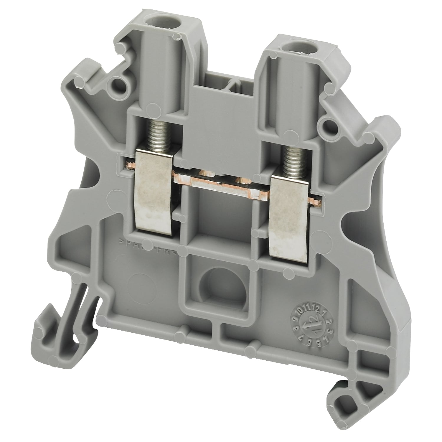 NSYTRV22 Linergy TRV Feed Through Terminal Block, 600/690/1000 V AC, 24 A, 26 to 12 AWG Wire, 1 Poles, DIN Rail Mount