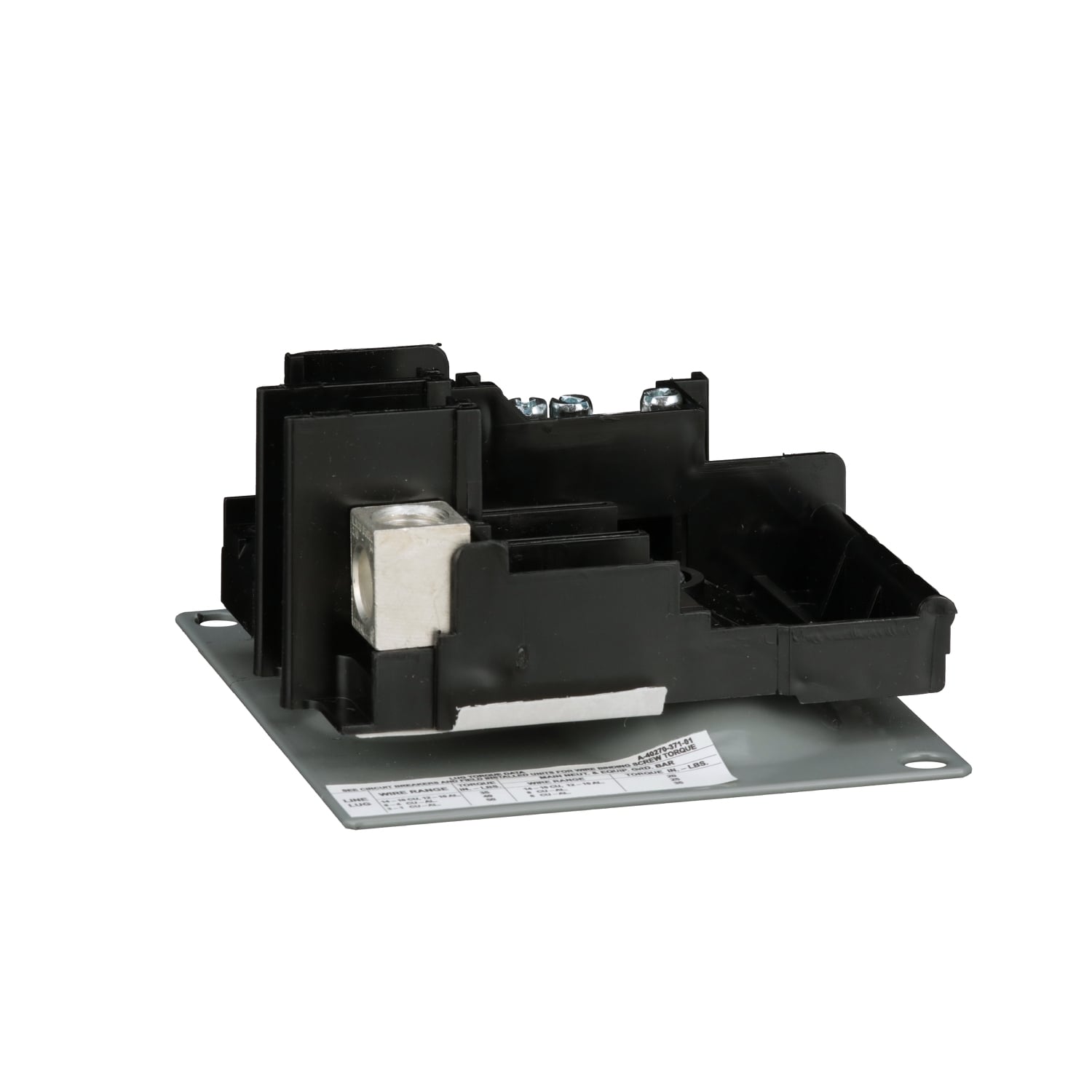 QON403L60N Type OEM Mounting Base, For Use With QO QO-GFI, QO-EPD Unit Mount Circuit Breaker and Loadcenter, 60 A at 120/208Y/240 V AC, 3-Phase, 10 kA, 4-Wire, 12 to 6 AWG Al/Cu, 1-Pole, 3-Space
