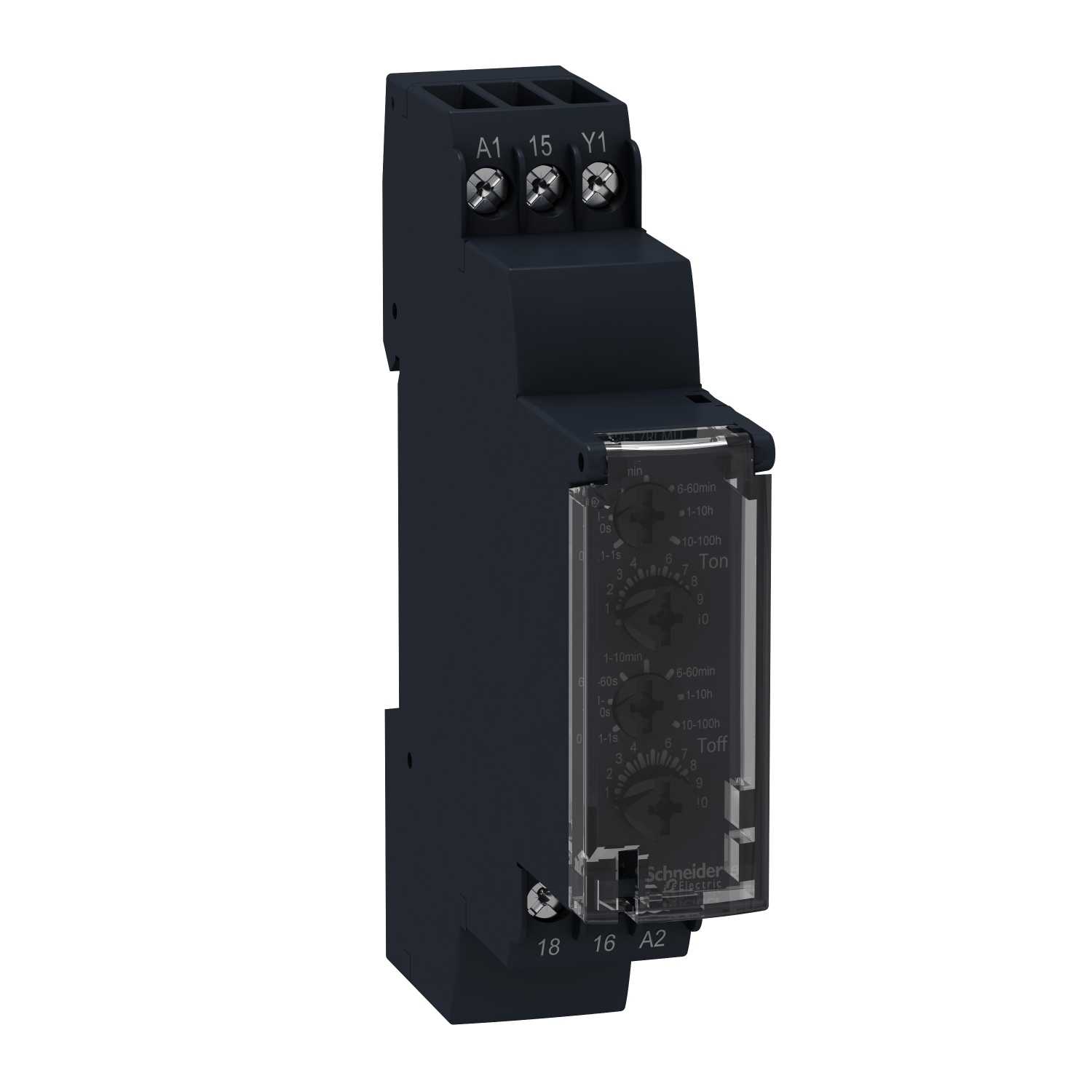 RE17RLMU Zelio 2-Function Flashing Modular Timing Relay, 1 s to 100 hr Setting, 240 V AC, 1CO 1 Form C Contact