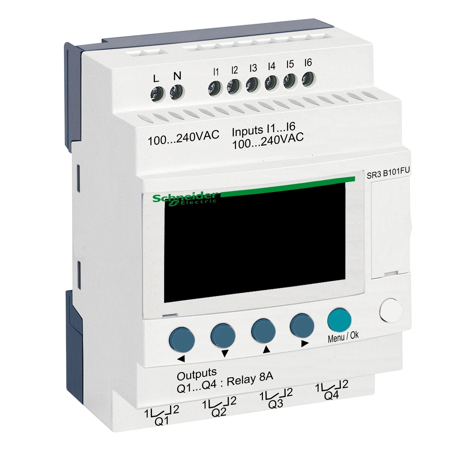 SR3B101FU Modular Smart Relay, 120/240 V AC Supply, 6 Inputs, 4 Outputs