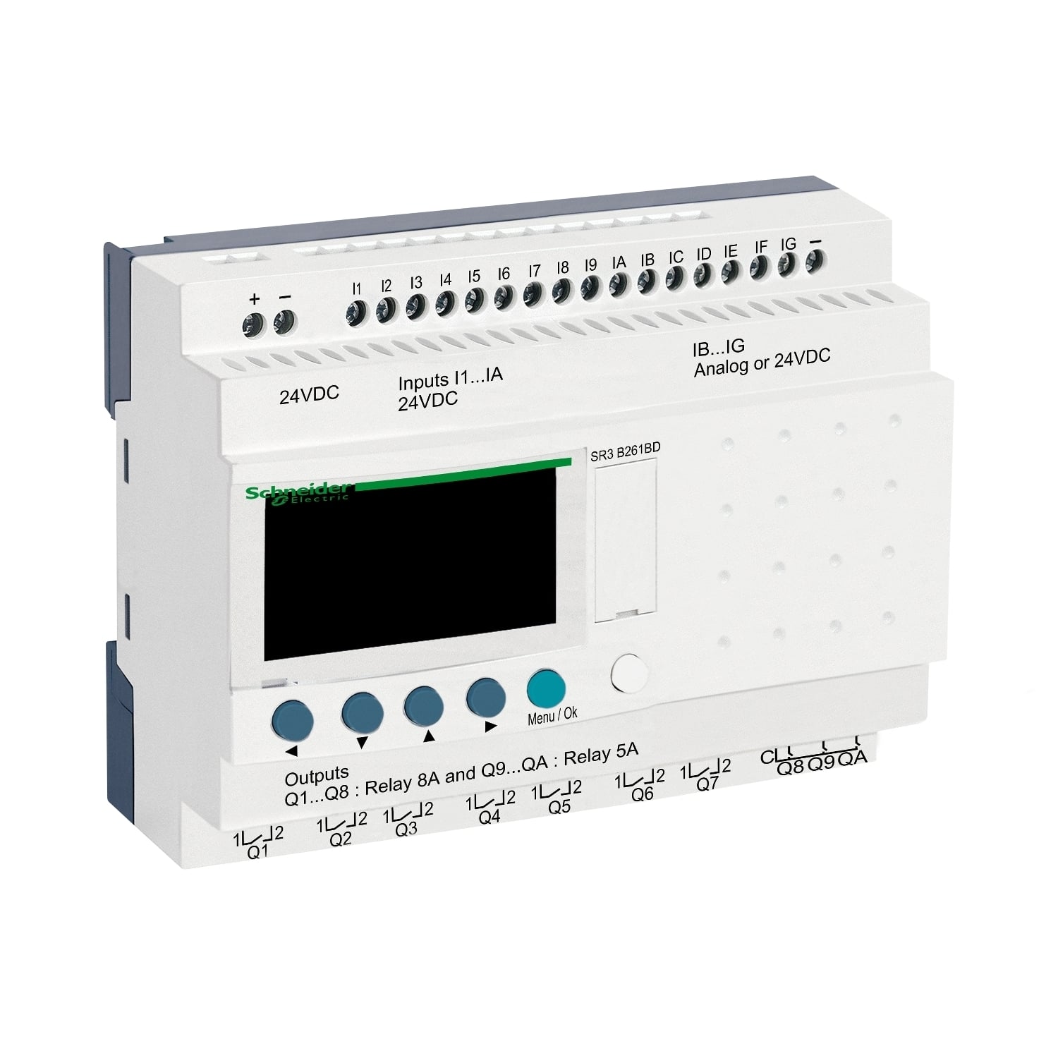 SR3B261BD Modular Smart Relay, 24 V DC Supply, 6 Inputs, 10 Outputs, Resistive Inpu