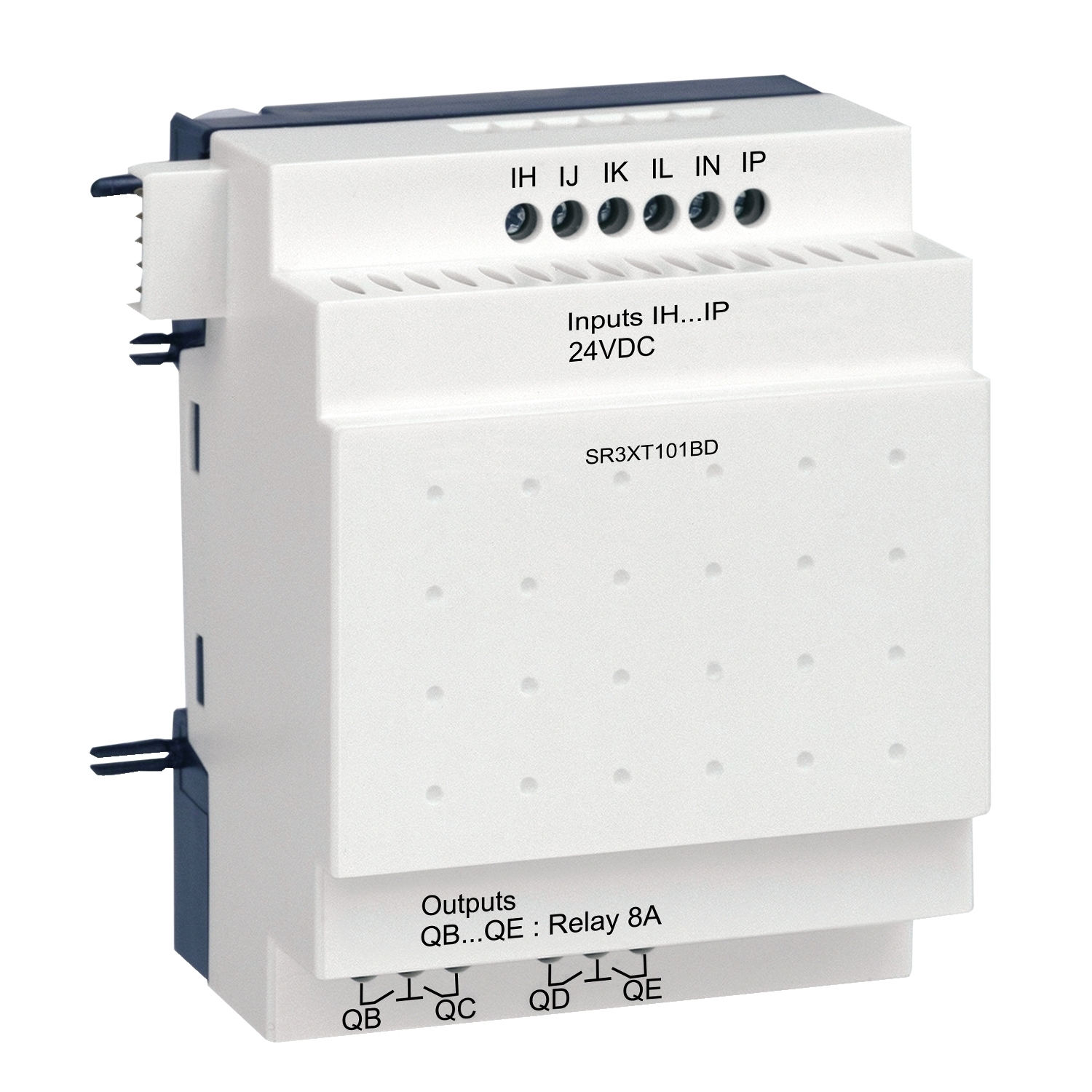 SR3XT101BD Discrete I/O Extension Module, 24 V DC, 4 mA, 6 Inputs, 4 Outputs