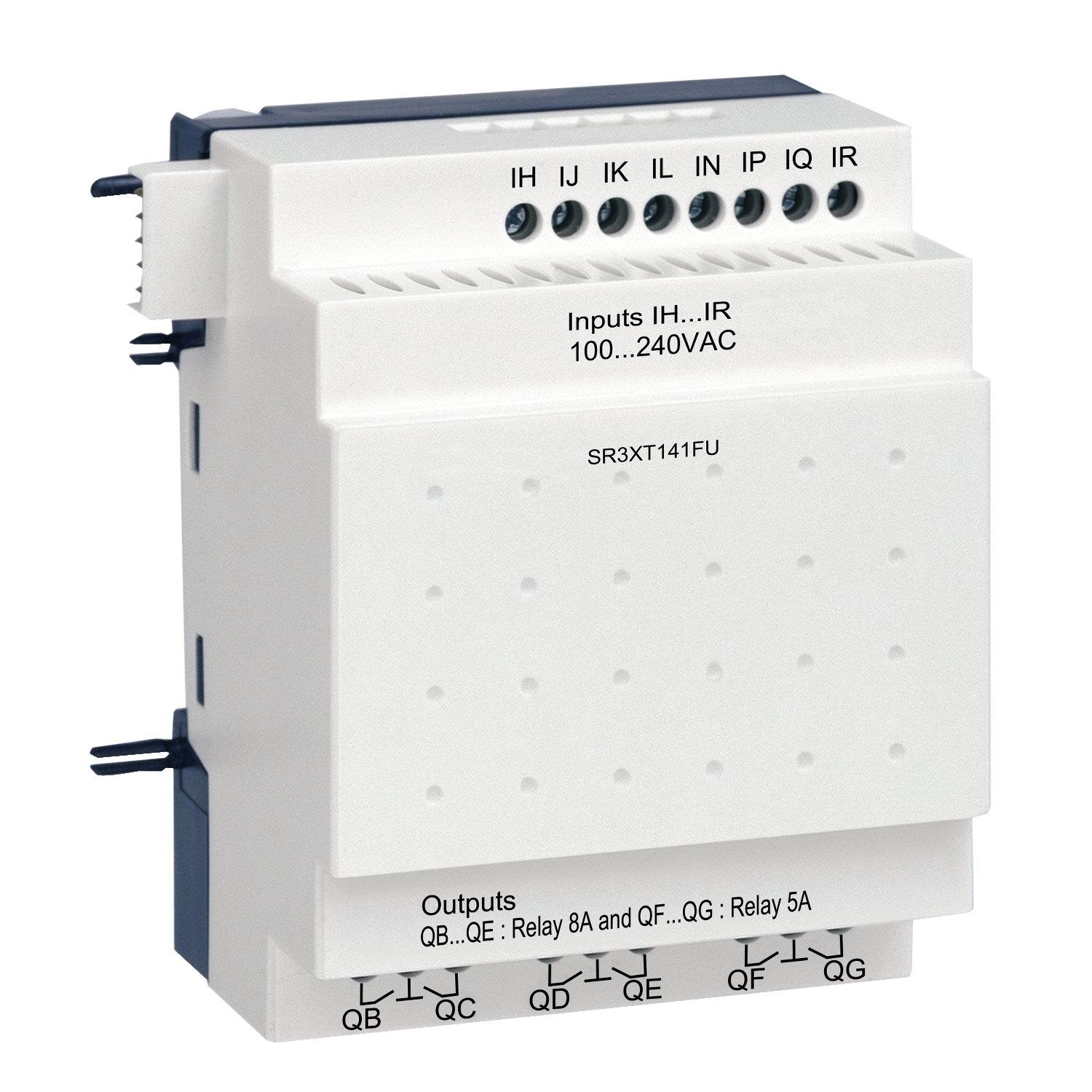 2 SR3XT141FU Smart Relay Discrete I/O Extension Module, 100 to 240 V AC, 0.6 mA, 8 Inputs, 6 Outputs