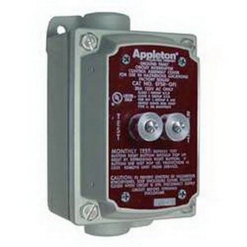 GFI Factory Sealed Ground Fault Circuit Interrupter with Cover and Box; 125 Volt AC, 20 Amp