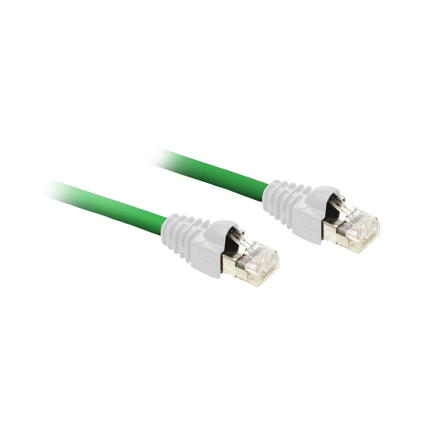 TCSECU3M3M3S4 ConneXium Shielded Straight Twisted Pair Cable With (2) RJ45 Connectors, 3 m L Cable, For Use With ConneXium EtherNet Network, PVC