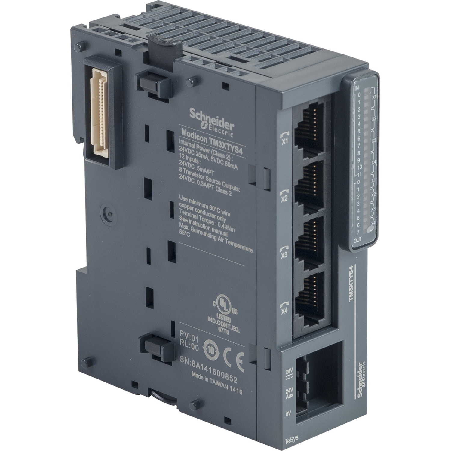 TM3XTYS4 Modicon Parallel Interface Module, 24 V DC, 1200 mA