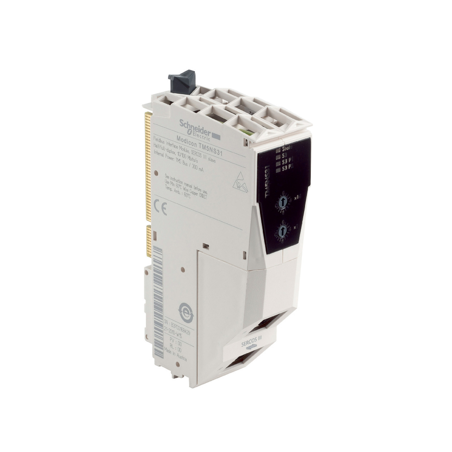 TM5NS31 Modicon Fieldbus Interface Module, 350 mA at 5 V DC, 100 Mbps Communication