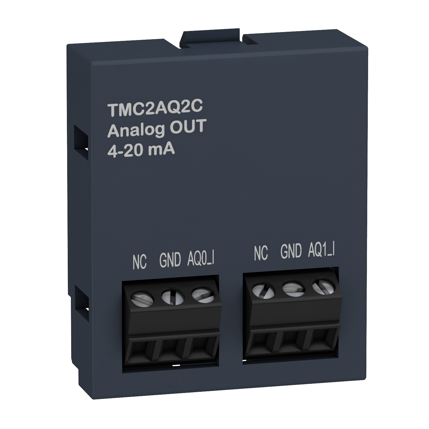 TMC2AQ2C 2-Output Analog Cartridge, For Use With Modicon M221 Nano PLC, 4 to 20 mA, 12 Bit Analog Output Resolution, 20 ms Conversion Time, 40 ms Stabilization Time, Twisted Shielded Pairs Cable
