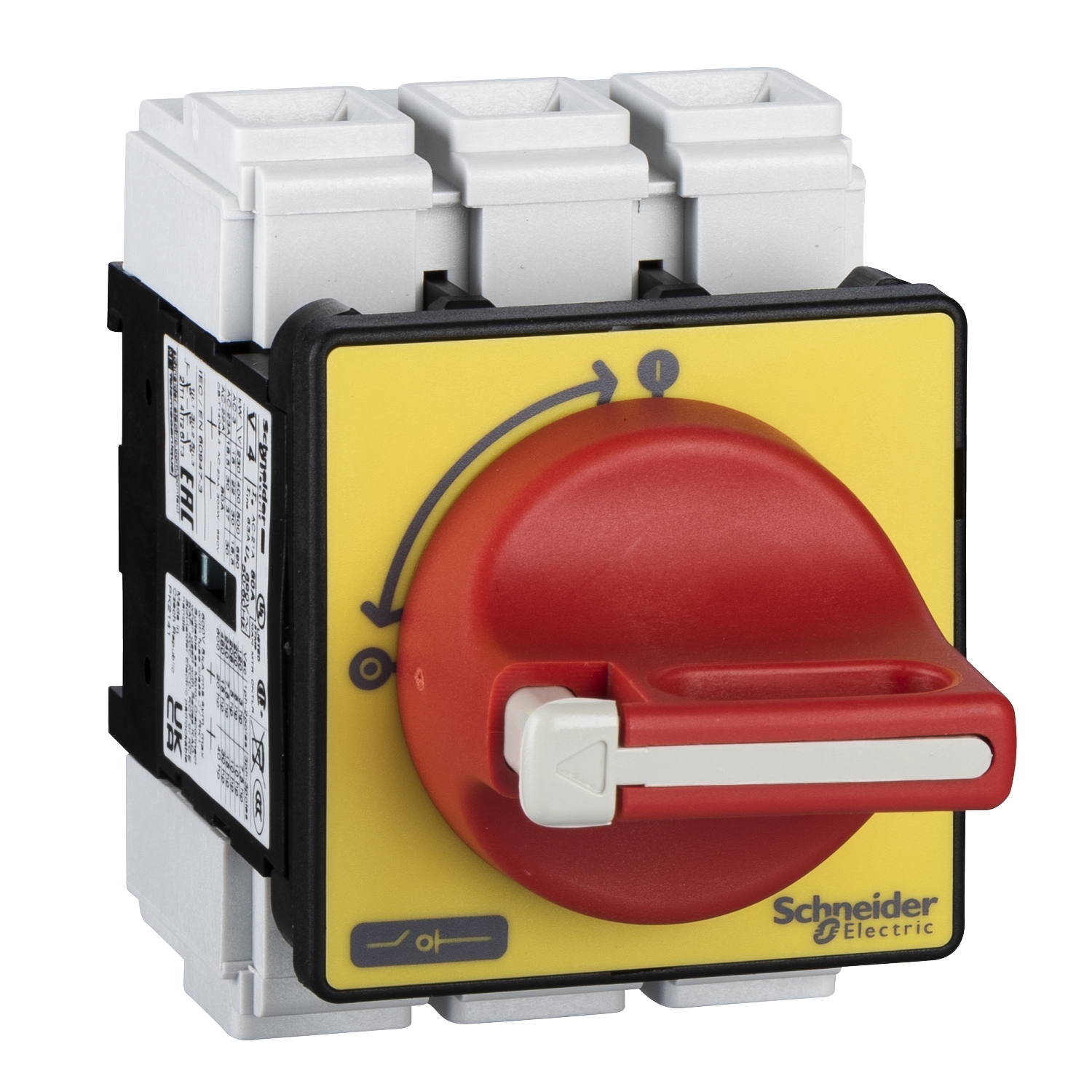 VCF4 TeSys Emergency Stop High Performance Main Disconnect Switch With 4-Hole Mounting, 690 V AC, 57 A, 3NO 3 Form A Contact, 3 Poles