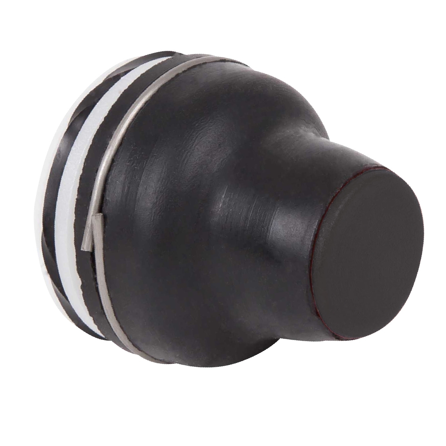 XACB9112 Harmony Booted Unmarked Pushbutton Head, 4 mm Dia, Round Shape, Polychloroprene, Black