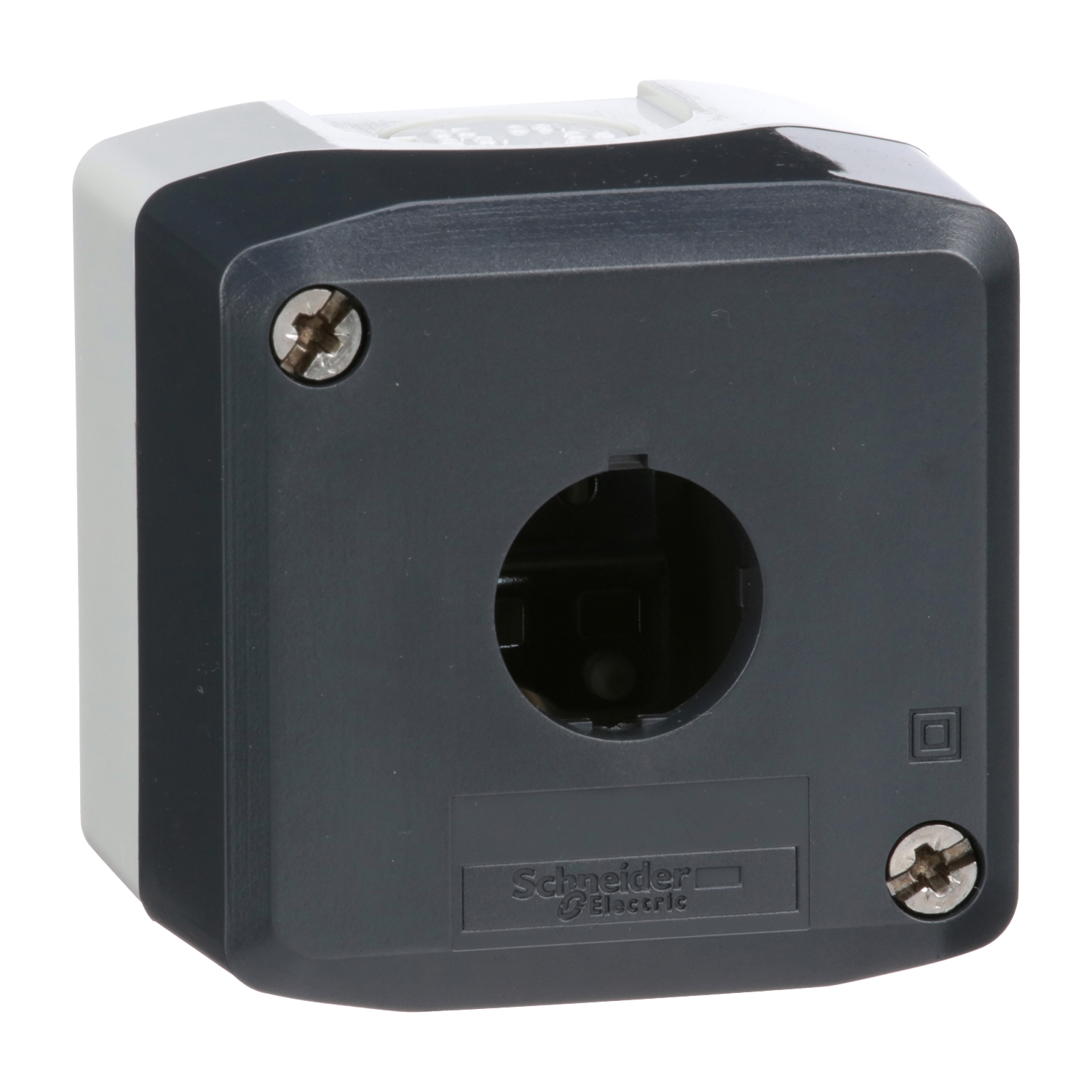 XALD01H7 Harmony Empty Control Station With Light Gray Base, 2.68 in L x 2.68 in W x 2.09 in D, NEMA 4X/13 NEMA Rating, Polycarbonate