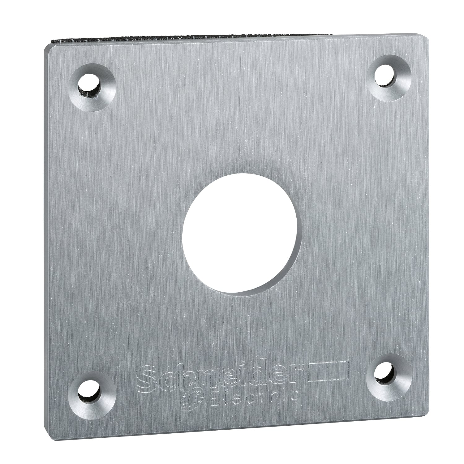 XAPE301 Harmony Drilled Push Button Front Plate With Fixing Screw, For Use With 22 mm Control and Signaling Unit, -25 to 70 deg C, Flush Mount, 1 Outlet, 1 Opening, Anodized Aluminum