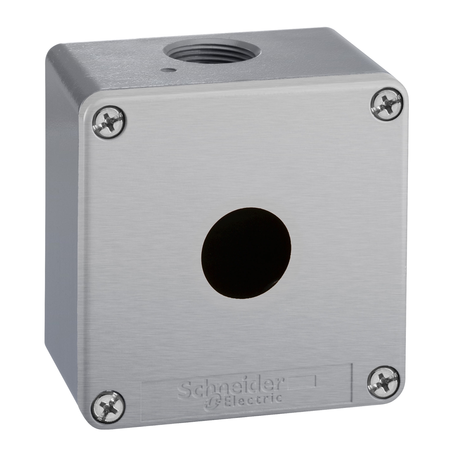 XAPG19501 Harmony 1-Cutout Empty Control Station Enclosure, For Use With XAPG 22 mm Control and Signaling Unit, 4/13/IP65/IP657 NEMA Rating, -25 to 70 deg C, Die Cast Zinc, Gray