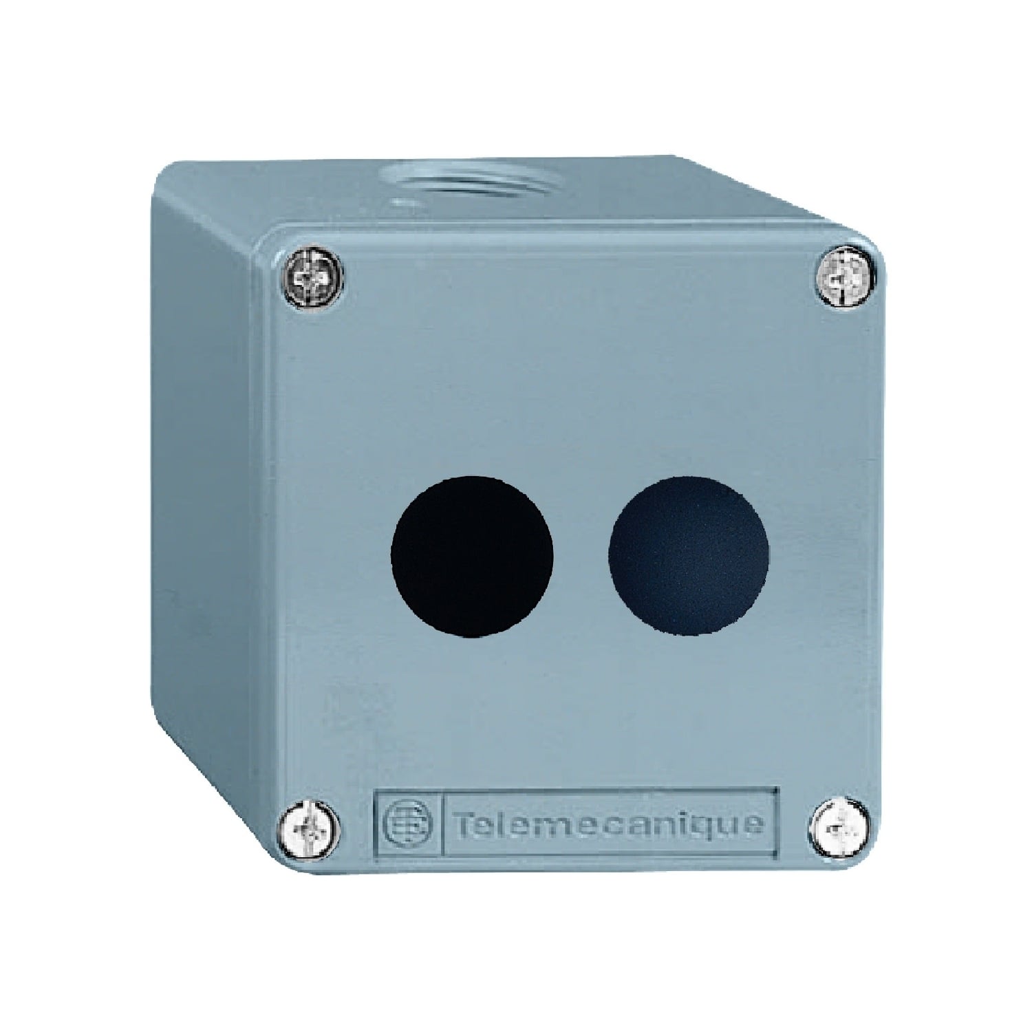 XAPG29202 Harmony 2-Cutout Empty Control Station Enclosure, For Use With XAPG 22 mm Control and Signaling Unit, 4/13/IP65/IP657 NEMA Rating, -25 to 70 deg C, Die Cast Zinc, Gray