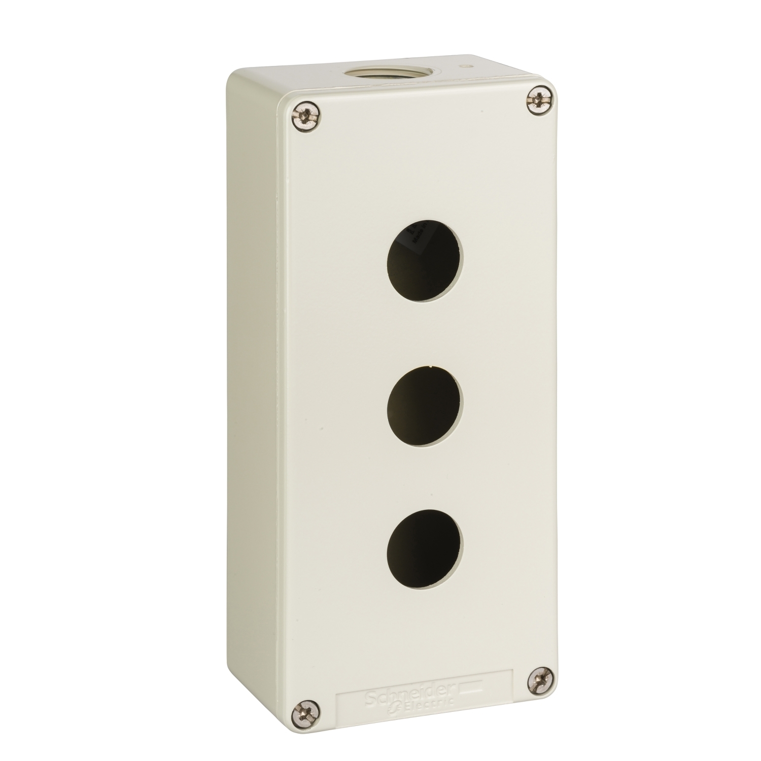 XAP Harmony XAPG39203 3-Cutout Empty Control Station Enclosure, For Use With XAPG 22 mm Control and Signaling Unit, NEMA 4/13/IP65/IP657 NEMA Rating, -25 to 70 deg C, Die Cast Zinc, Gray