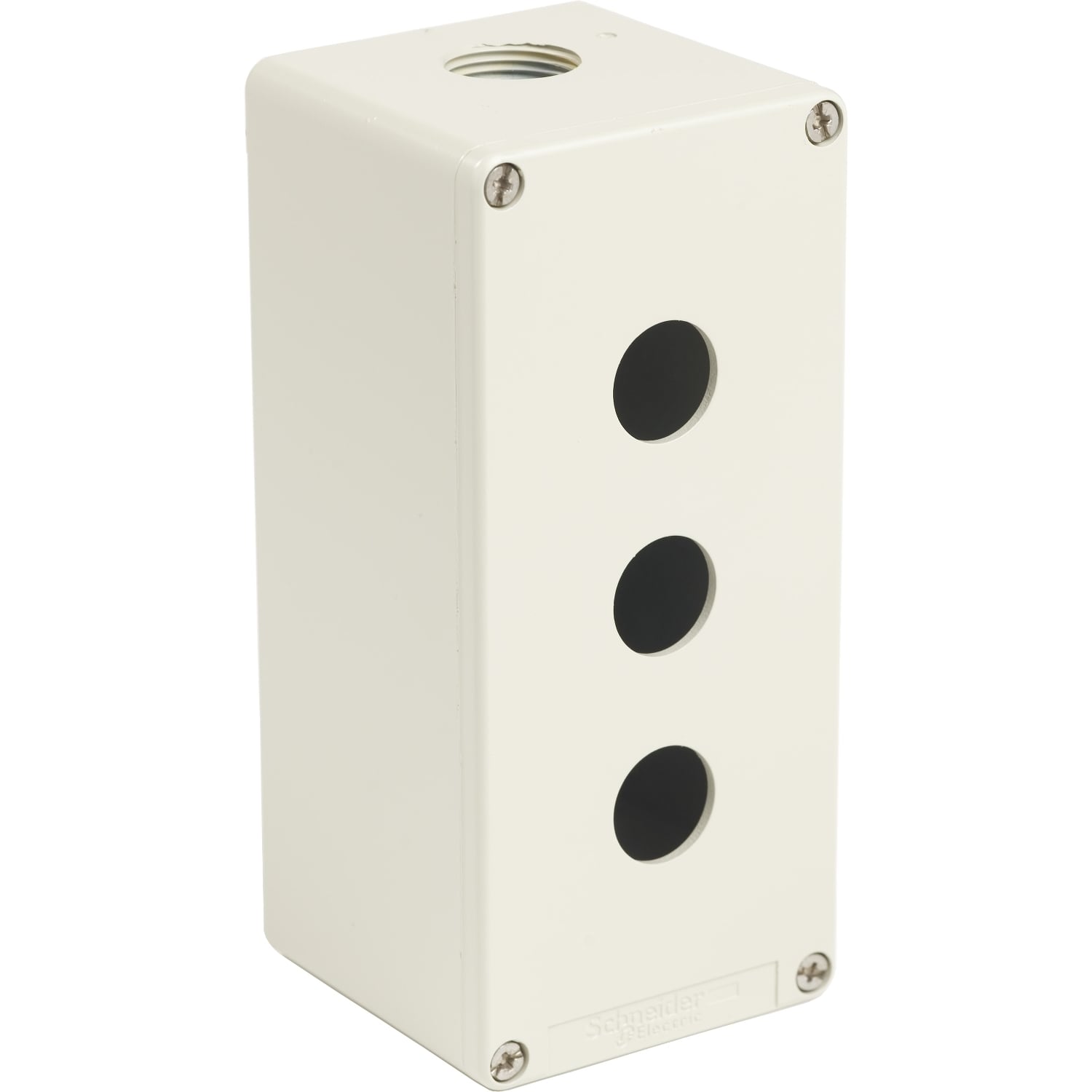 XAPG39503 XAP 3-Cutout Empty Control Station Box, For Use With XAPM 22 mm Control and Signaling Unit, IP65 NEMA Rating, -25 to 70 deg C, Die Cast Zinc, Gray