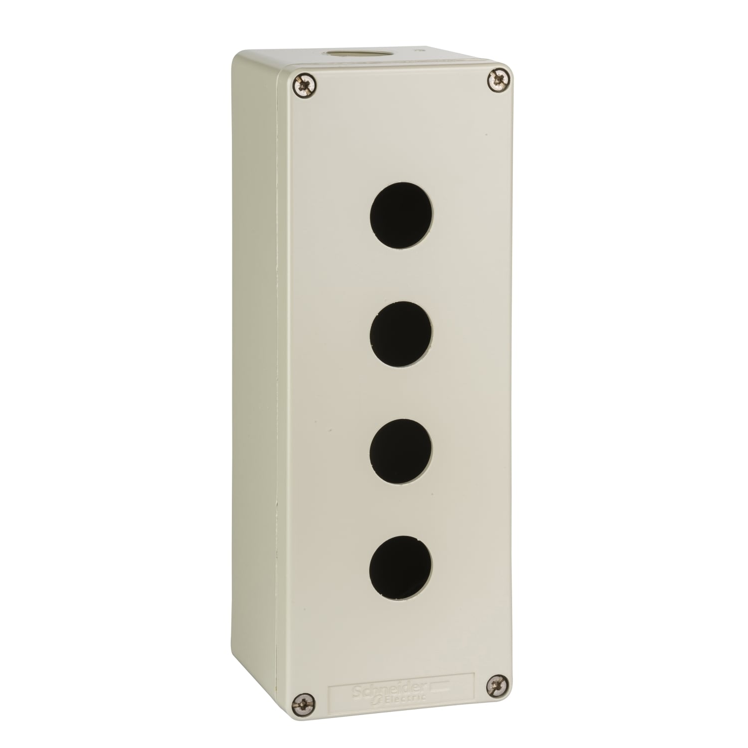 XAP Harmony XAPG49504 4-Cutout Empty Control Station, For Use With XAPG 22 mm Control and Signaling Unit, NEMA 4/13/IP65/IP657 NEMA Rating, -25 to 70 deg C, Die Cast Zinc Alloy, Gray