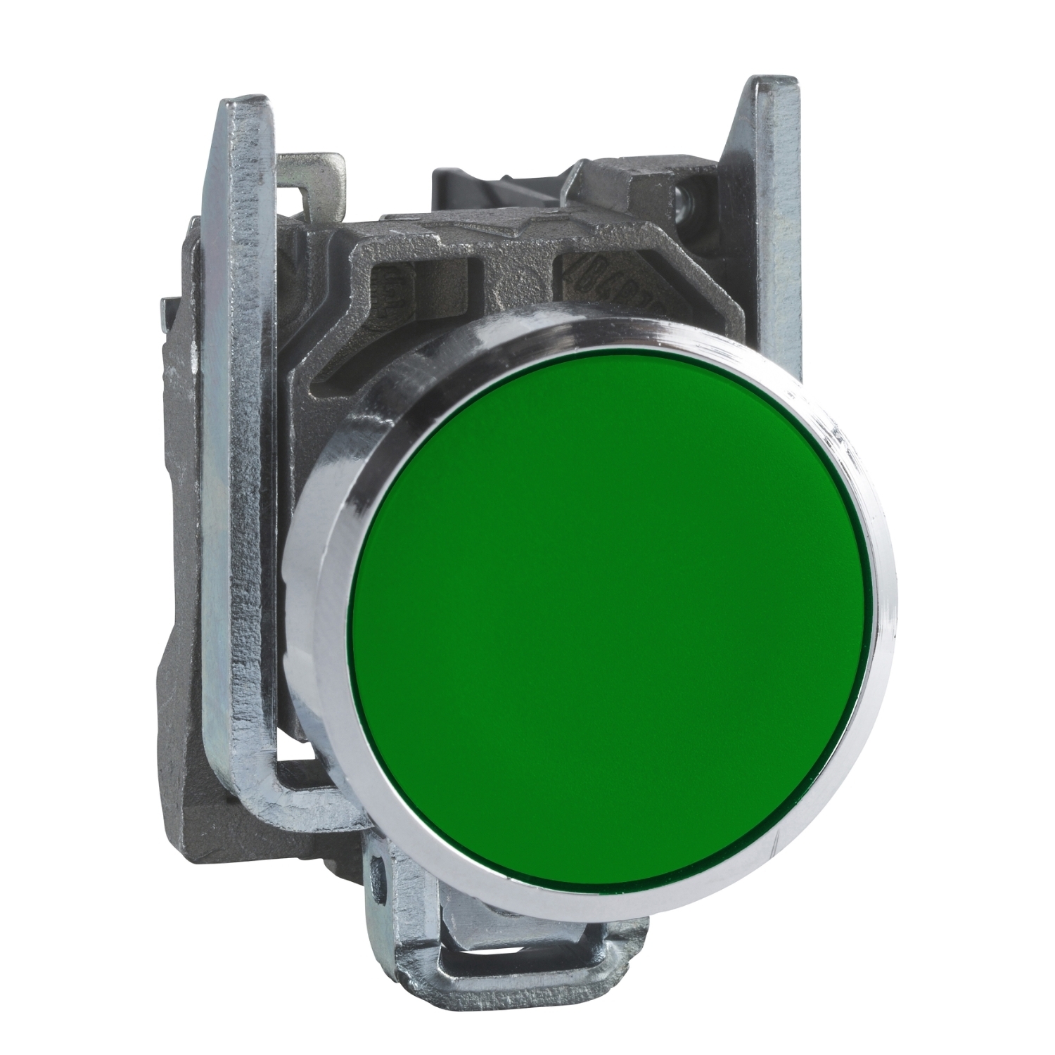 XB4BA31 XB4 Green Non-Illuminated Pushbutton, 22 mm, 1NO Contact, Green