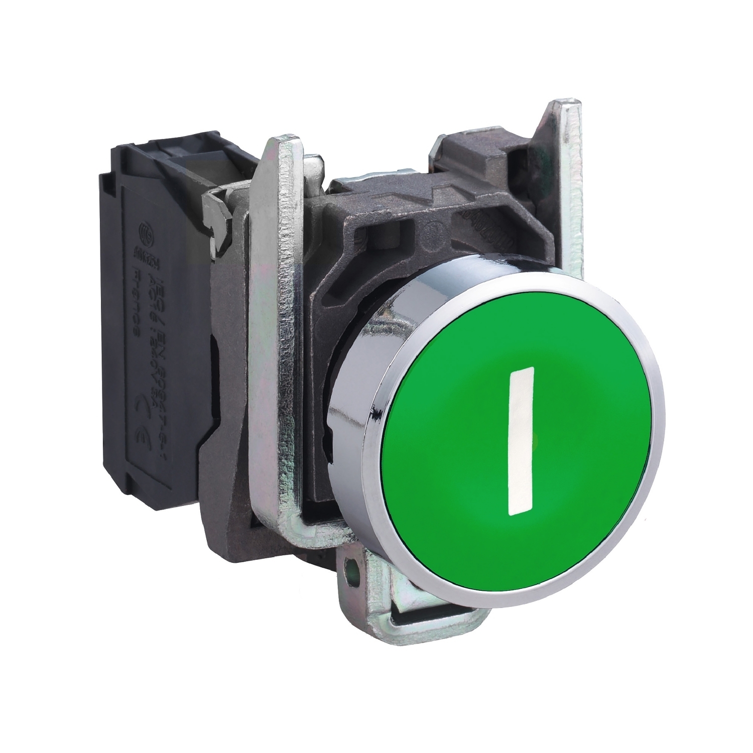 XB4BA3311 Harmony Non-Illuminated Pushbutton Operator, 22 mm, 1NO Contact, Green
