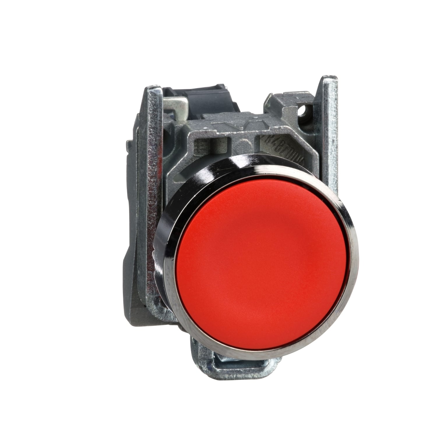 XB4BA42 Harmony Non-Illuminated Pushbutton, 22 mm, 1NC Contact, Flush Operator, Red