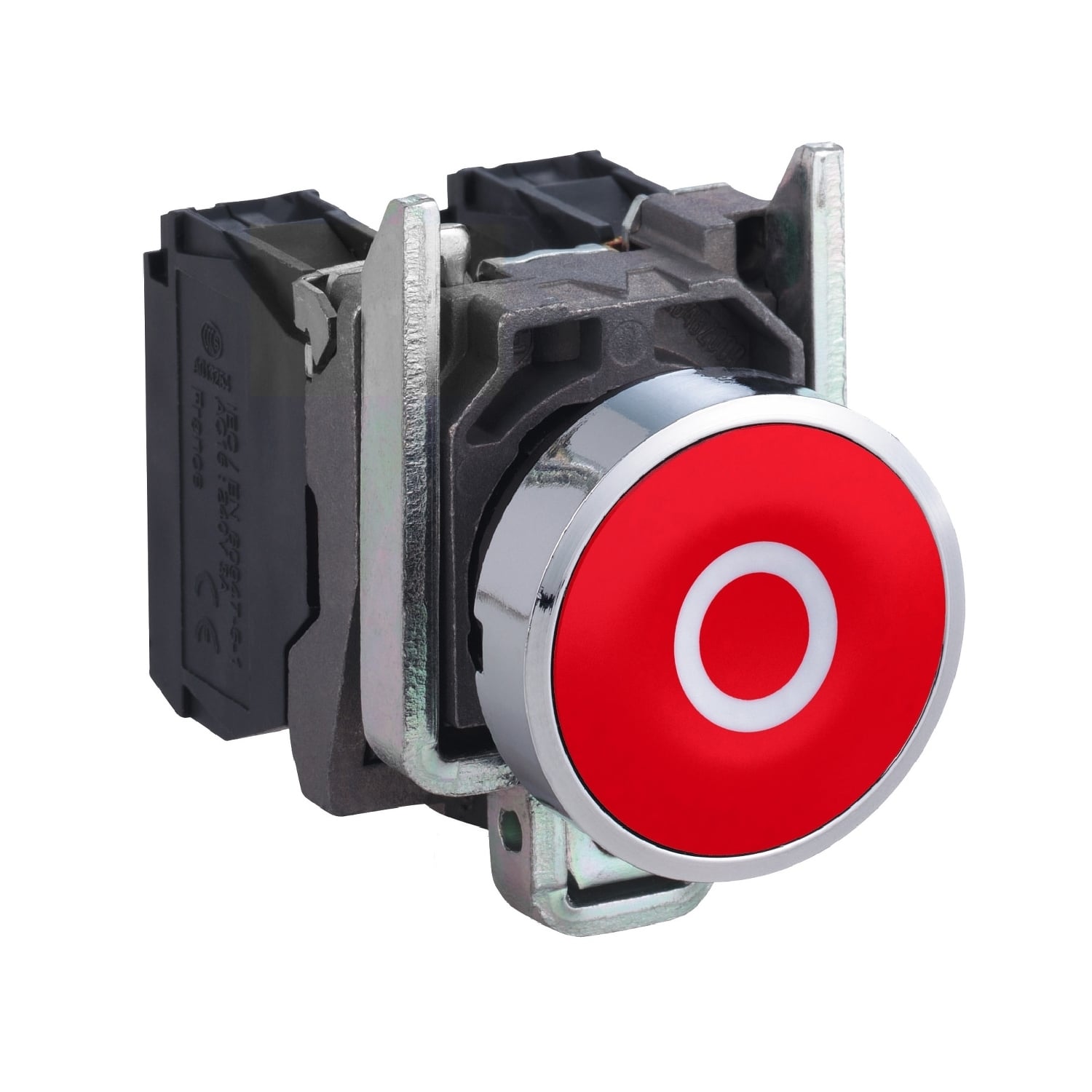 XB4BA4322 Harmony Non-Illuminated Pushbutton Operator, 22 mm, 1NC Contact, Red