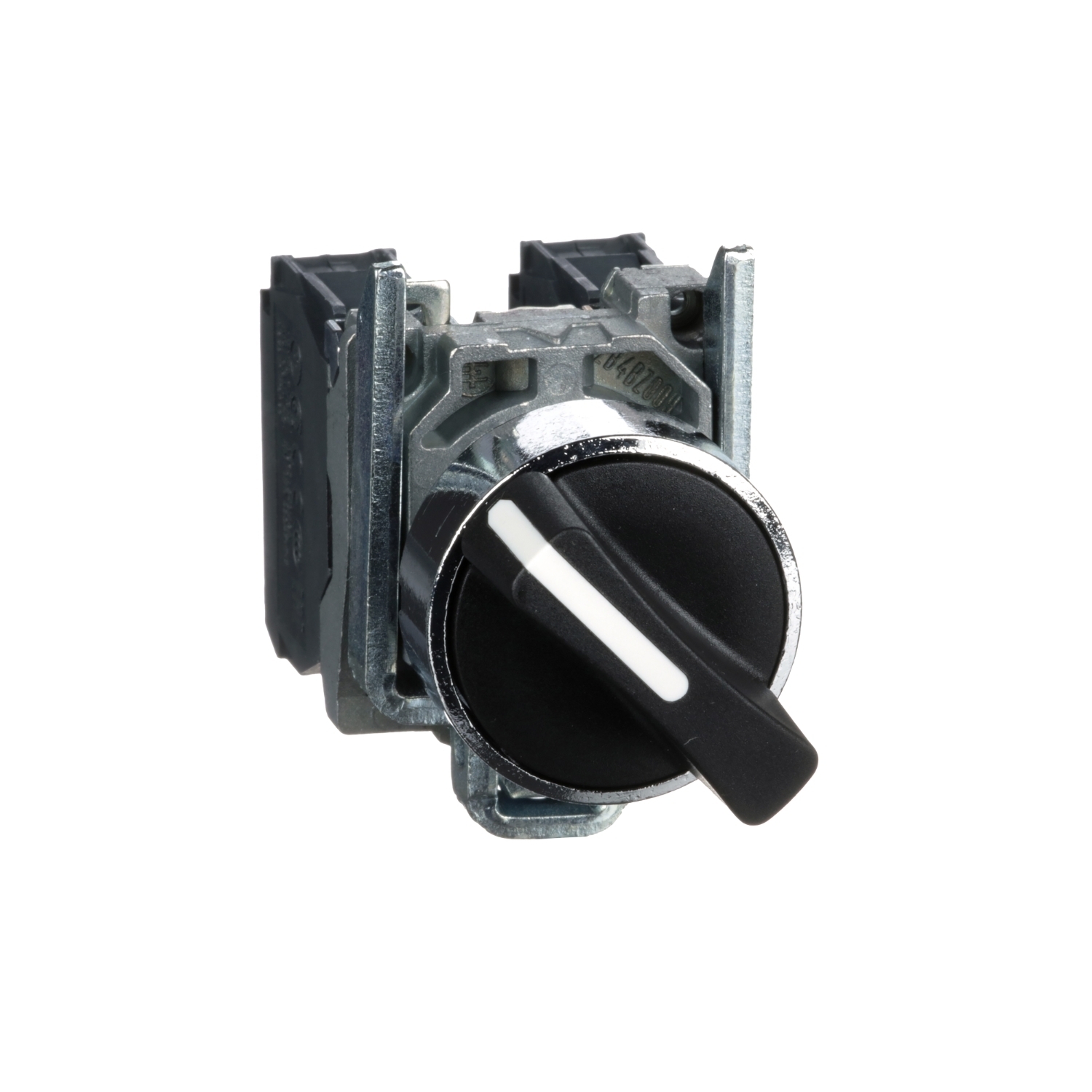 XB4BD25 Harmony Non-Illuminated Selector Switch, 22 mm, 1NO-1NC Contact, Slow Break Contact, Round Operator, Black