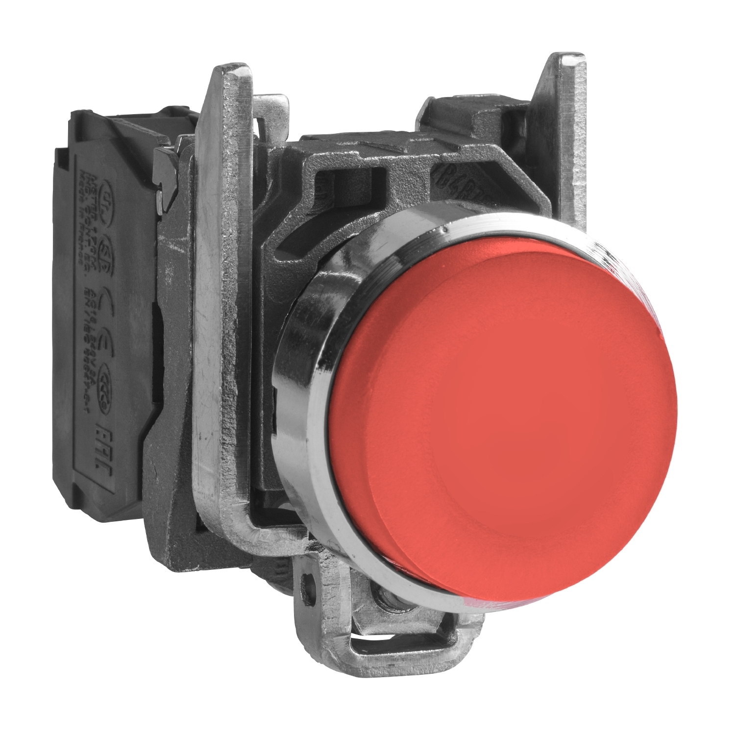 XB4BL41 Harmony XB4 Series Pushbutton, 22 mm, 1NO Contact, Projecting Operator