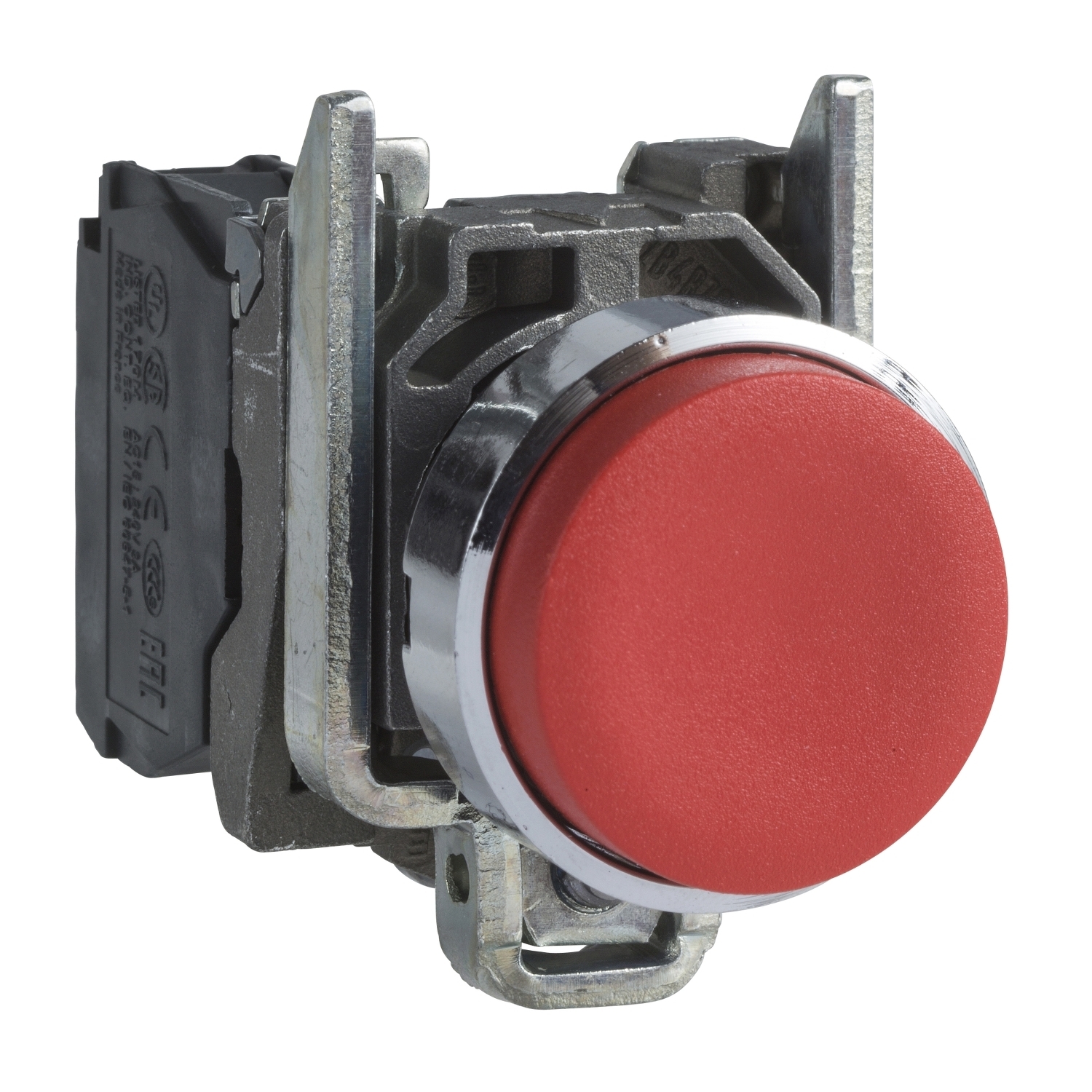 XB4BL42 Harmony Non-Illuminated Pushbutton, 22 mm, 1NC Contact, Flush Operator, Red