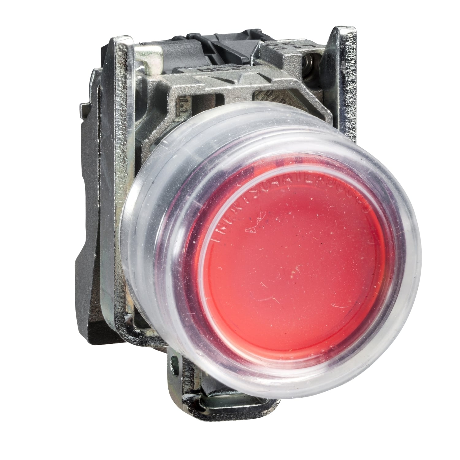 XB4BP42 Harmony Non-Illuminated Pushbutton, 22 mm, 1NC Contact, Flush Operator, Red