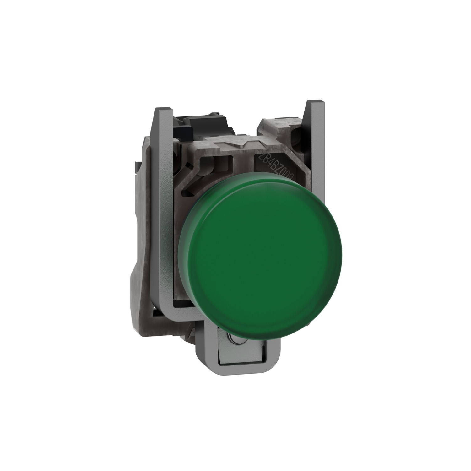 XB4BVG3 XB4 Green Pilot Light, 110 V AC/120 V DC, 14 mA, Plain Lens, Panel Mounting
