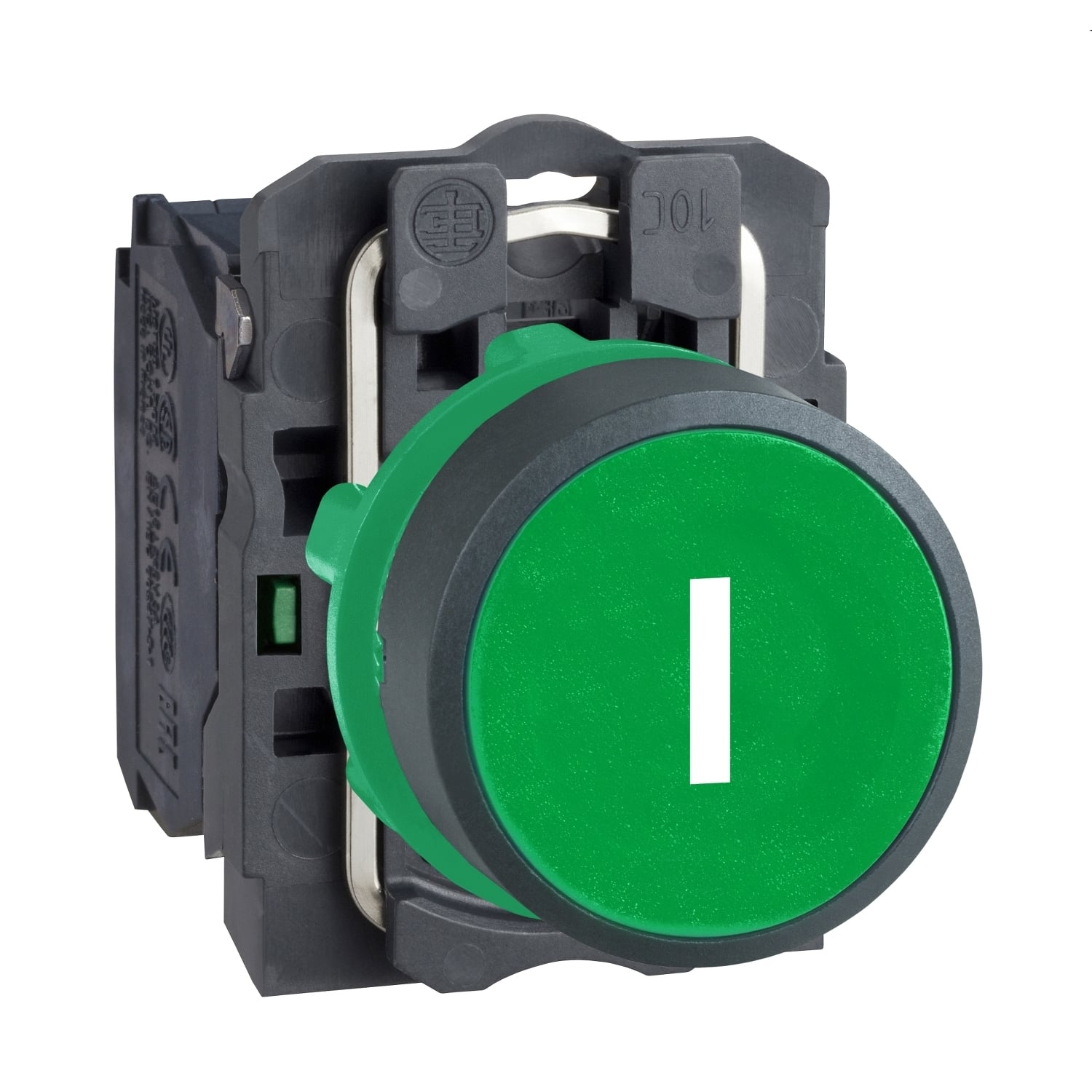 XB5AA3311 Harmony Corrosion-Resistant Dusttight/Watertight Non-Illuminated Pushbutton, 22 mm, 1NO Contact, Slow Break Contact, Green