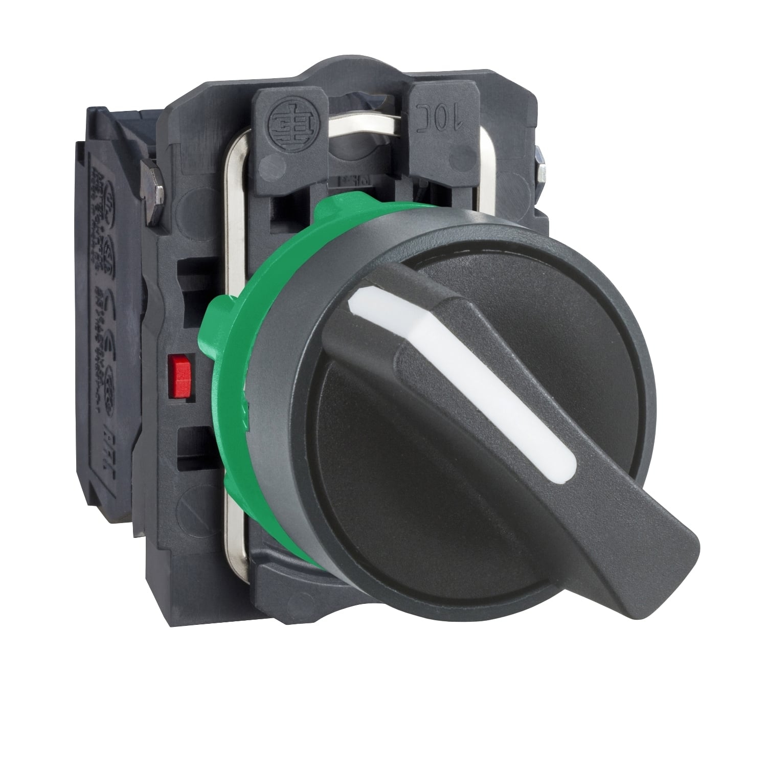 XB5AD25 Harmony Modular Non-Illuminated Selector Switch, 22 mm, 1NO-1NC Contact, Slow Break Contact, Lever Operator, Black