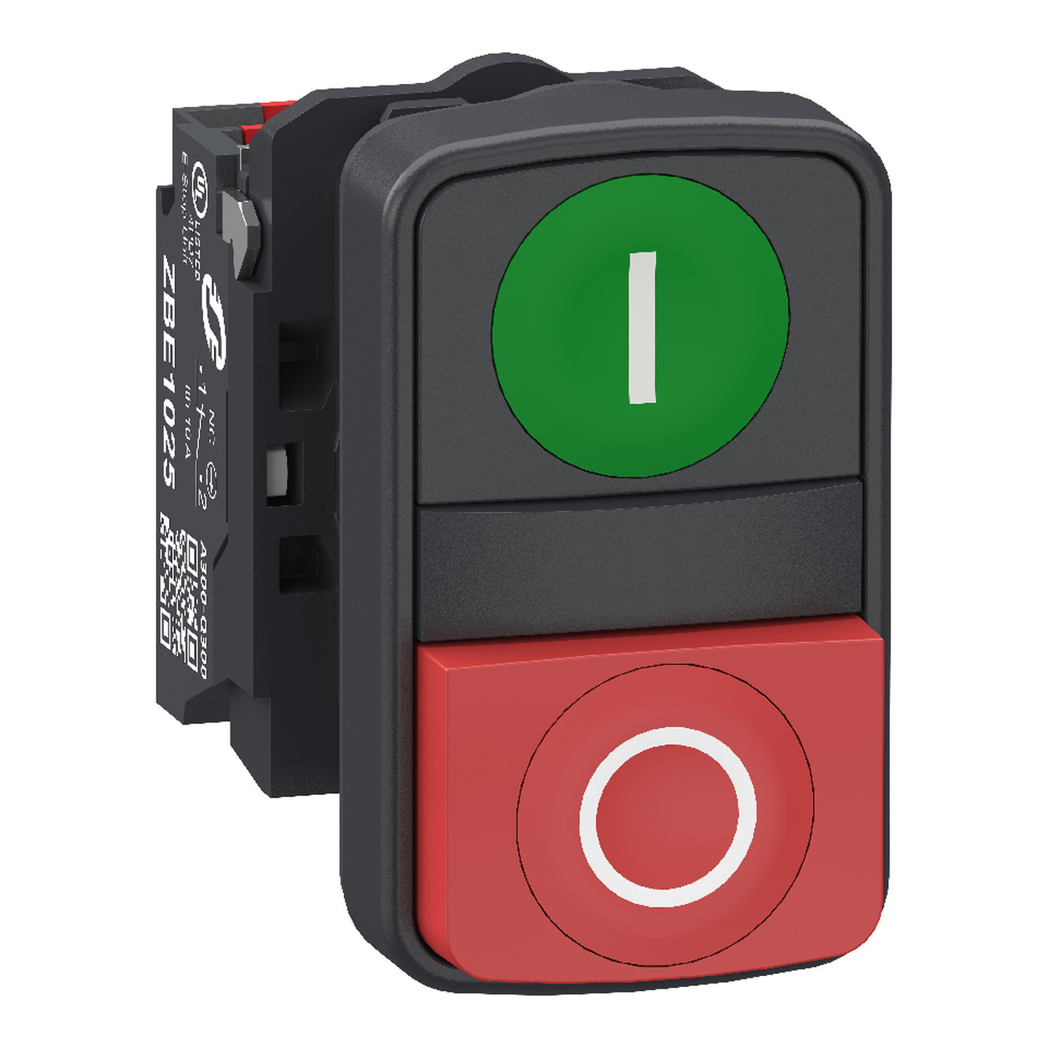 XB5AL734155 Harmony XB5 Series Double Head Pushbutton, 22 mm, 1NO-1NC Contact, Flush/Projecting Operator