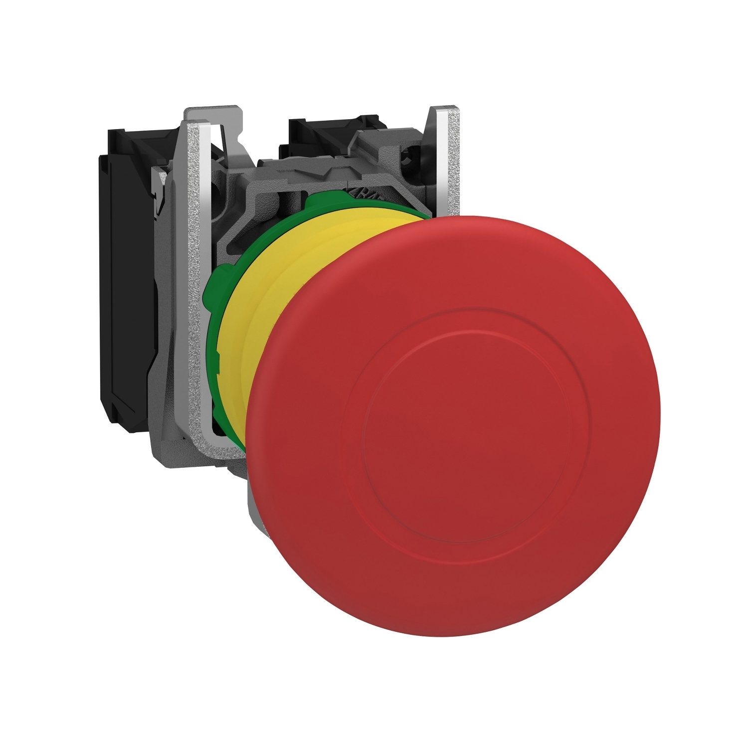 XB5AT845 Harmony Emergency Stop Non-Illuminated Switch, 22 mm, 1NO-1NC Contact, Slow Break Contact, Red