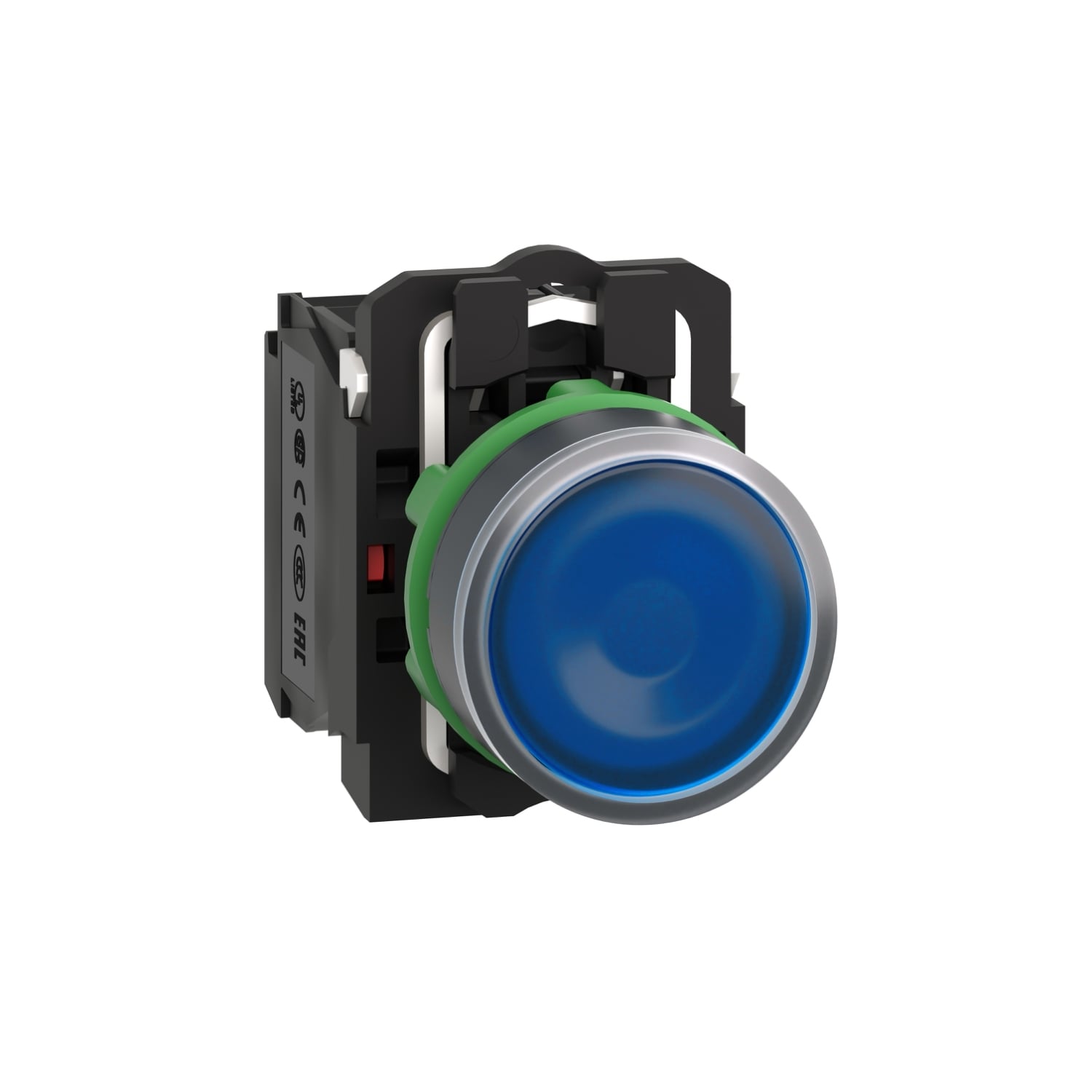 XB5AW36G5 Harmony Illuminated Pushbutton With Plain Lens, 22 mm, 1NO-1NC Contact, Flush Operator, Blue