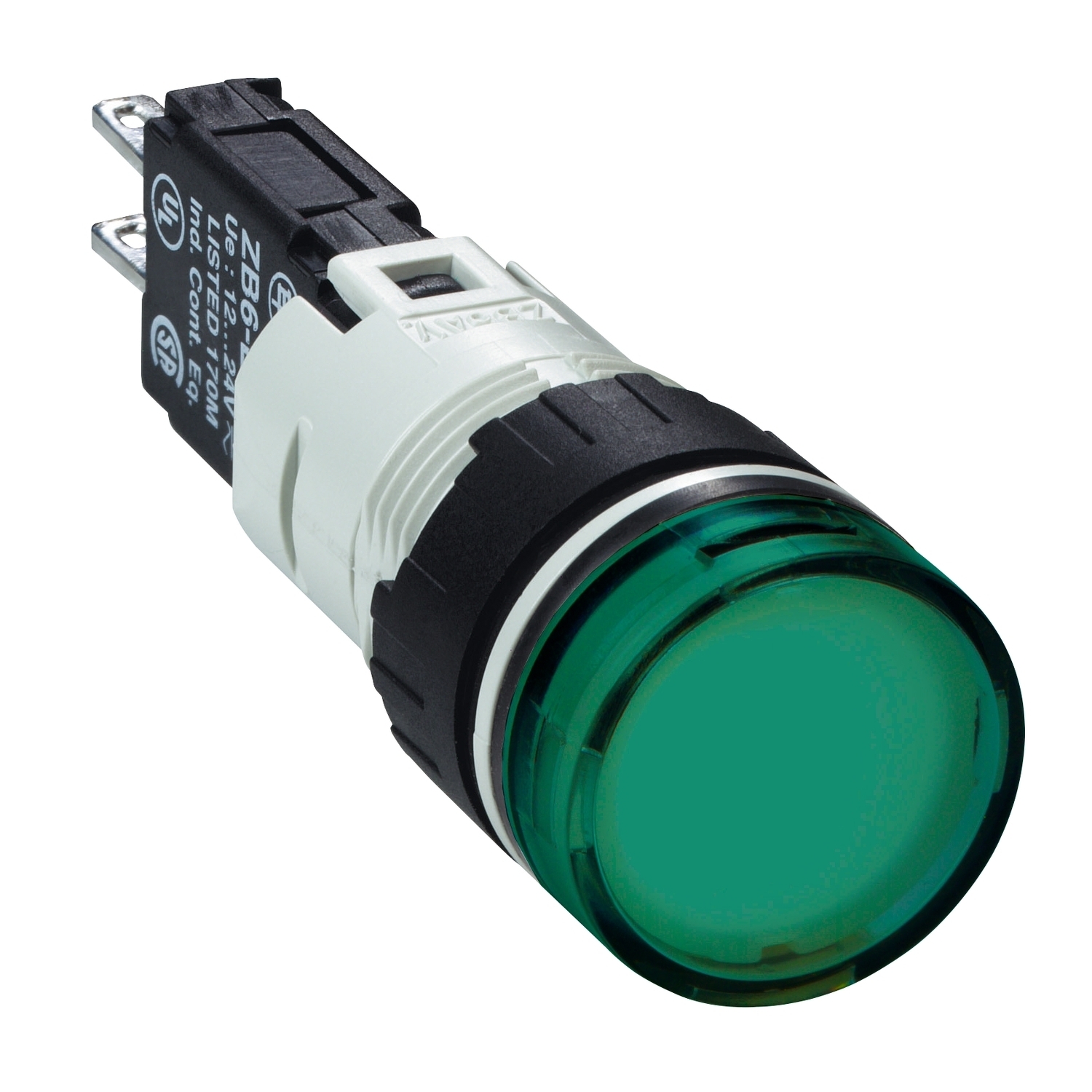 XB6AV3BB XB6 Green Pilot Light, 24 V DC, 15 mA, Panel Mounting