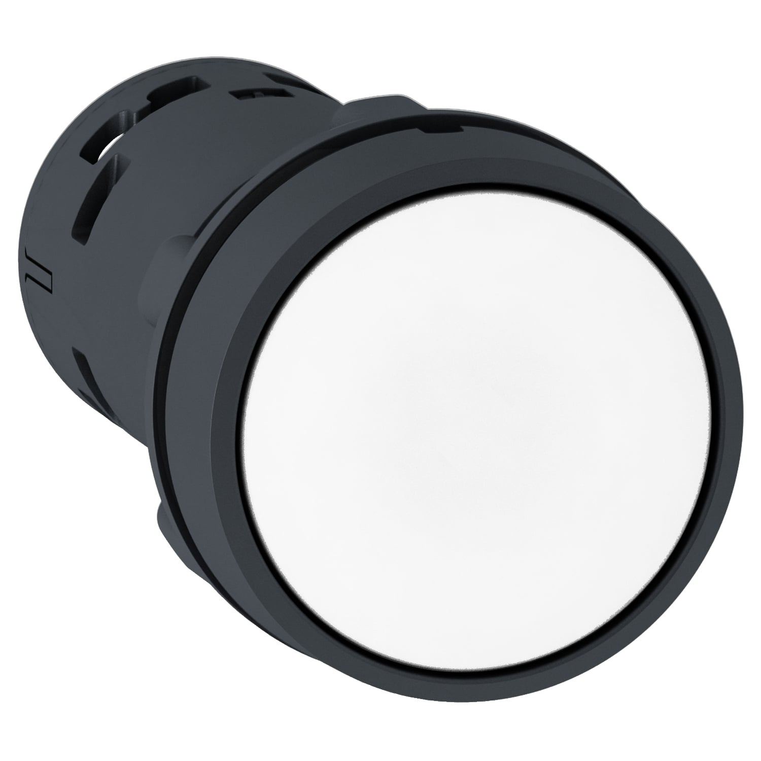 XB7NA15 Harmony Monolithic Unmarked Non-Illuminated Pushbutton, 22 mm, 1NO-1NC Contact, Slow Break Contact, White
