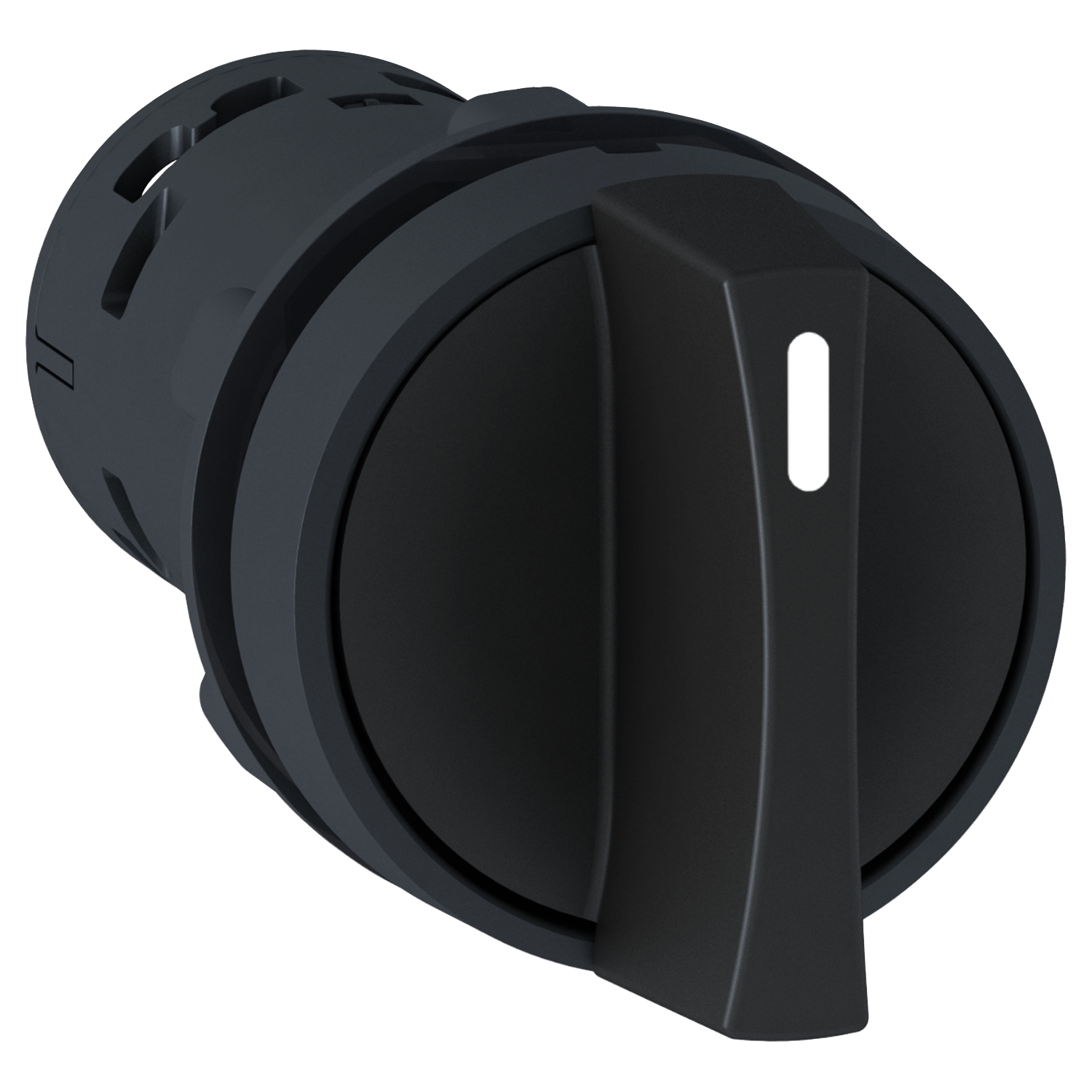 XB7ND33 Harmony Monolithic Non-Illuminated Selector Switch, 22 mm, 2NO Contact, Slow Break Contact, Lever Operator, Black