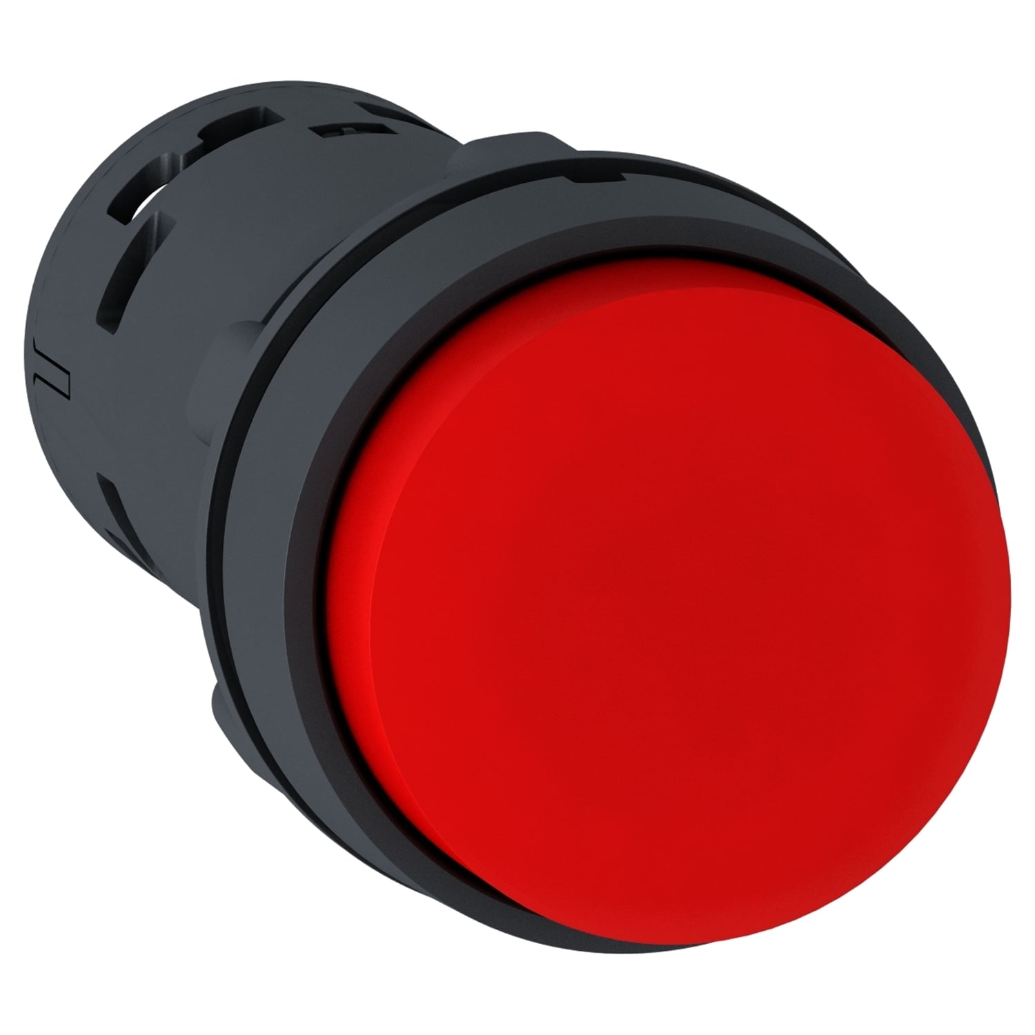 XB7NL42 Harmony Monolithic Unmarked Non-Illuminated Pushbutton, 22 mm, 1NC Contact, Slow Break Contact, Red