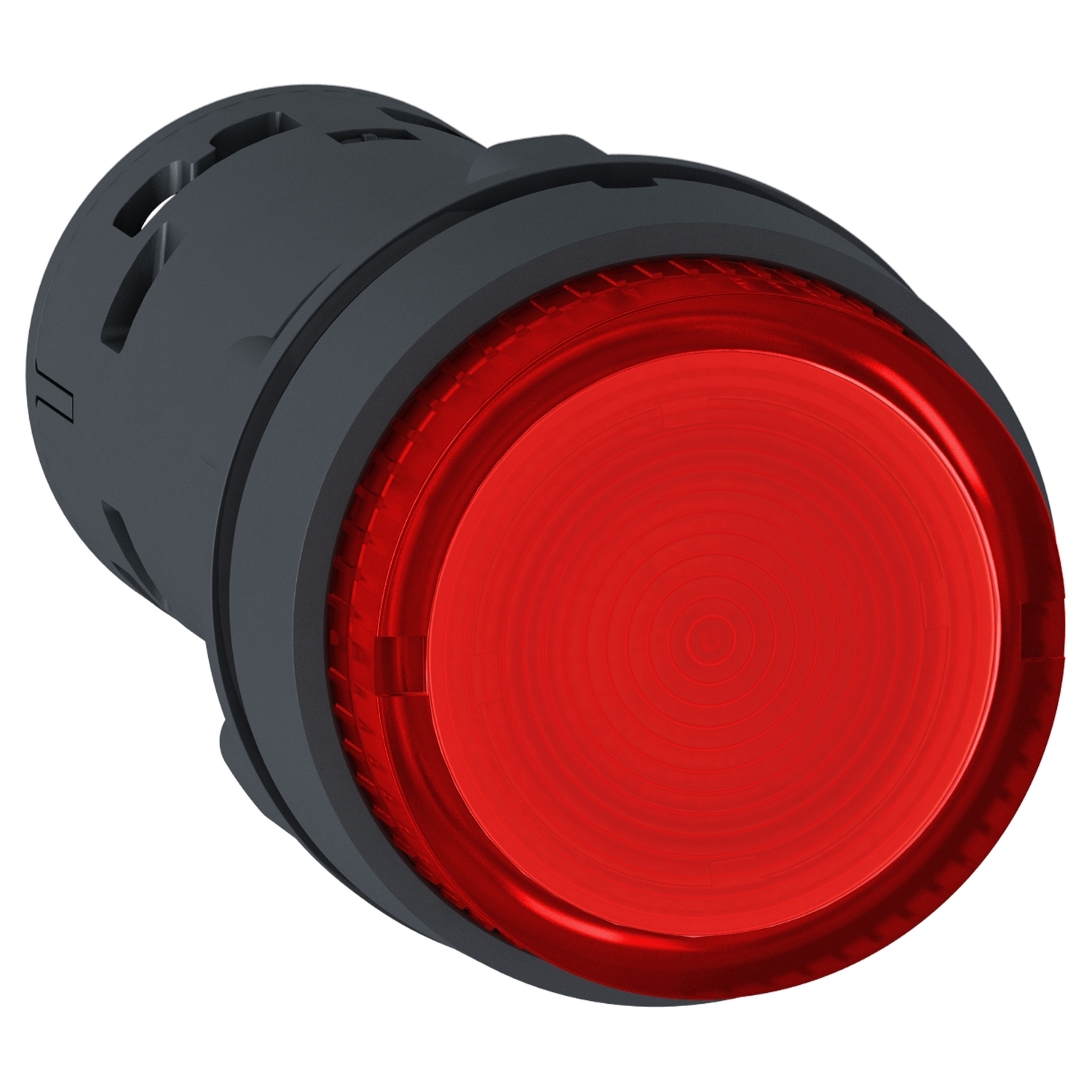 XB7NW34B2 Harmony Monolithic Round Unmarked Illuminated Pushbutton With Plain Lens, 22 mm, 1NC Contact, Slow Break Contact, Red