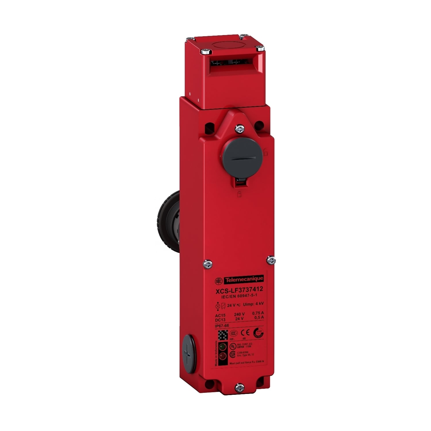 XCSLF3737413 Turret Head Safety Interlock Switch, 24 V DC, 4 A, 50/60 Hz, 3 Poles