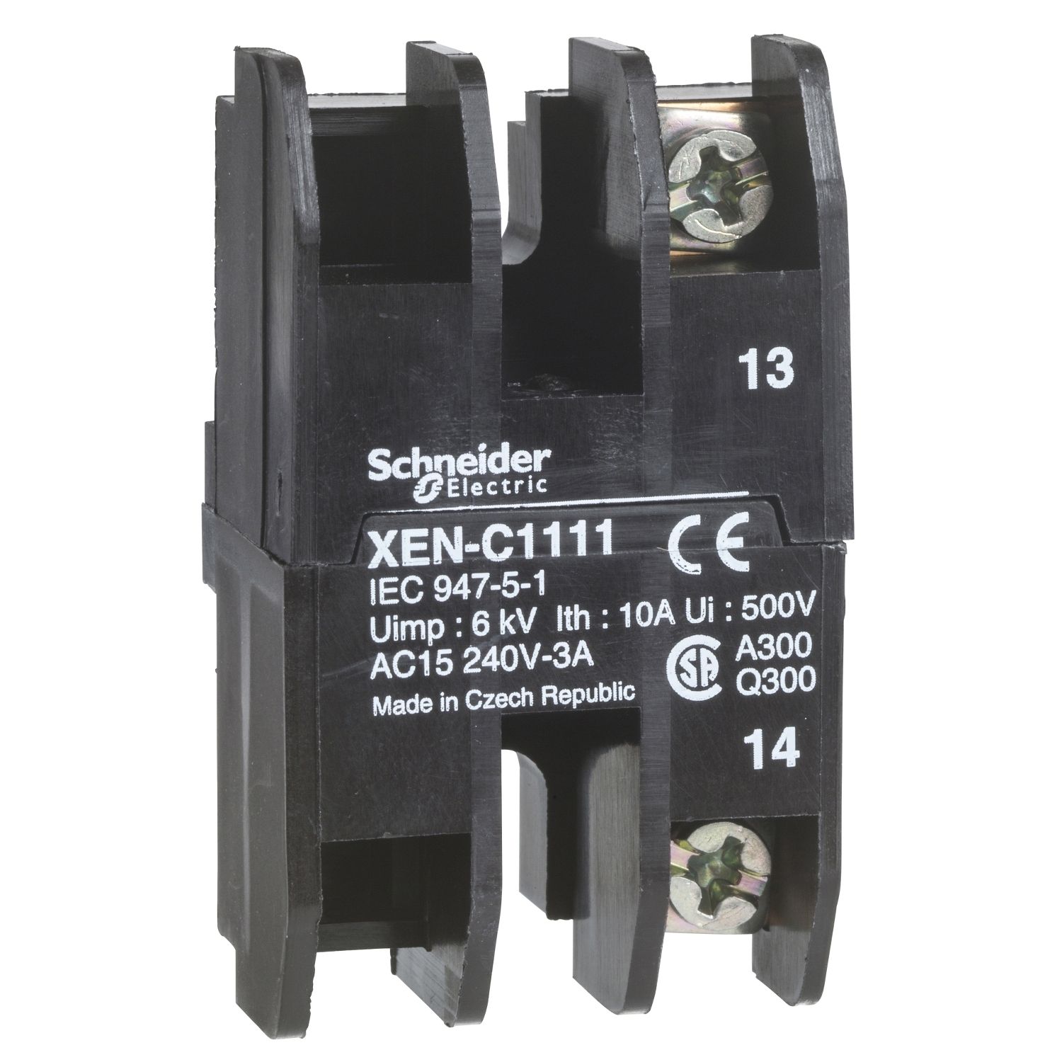 XENC1121 Harmony Single Contact Block, For Use With XACM and XACB Pendant Control Station