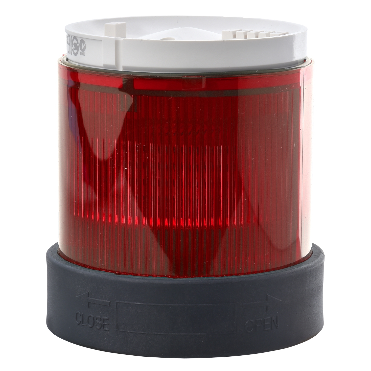 XVBC34 XVBC Illuminated Indicating Bank Lens, 250 VAC, LED/Incandescent Lamp, 70 mm Dia, Panel Mounting, Red, UL 508, CCC Certified, GOST Certified, CSA C22-2 File No. 14, IEC/EN 60947-1, IEC/EN 60947-5-1
