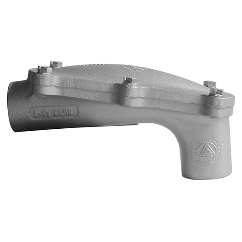 90 deg Pulling Elbow, 3/4 inch, Malleable Iron, Zinc Electroplated