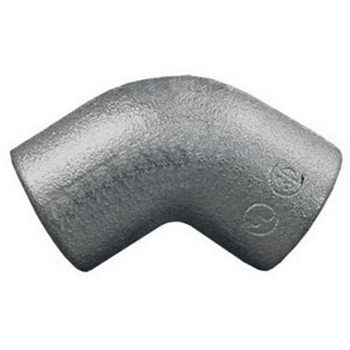 ELF45-50 Unilets Dust-Ignitionproof Explosionproof Conduit Elbow, 1/2 in Trade, 45 deg, Malleable Iron, Zinc Electroplated
