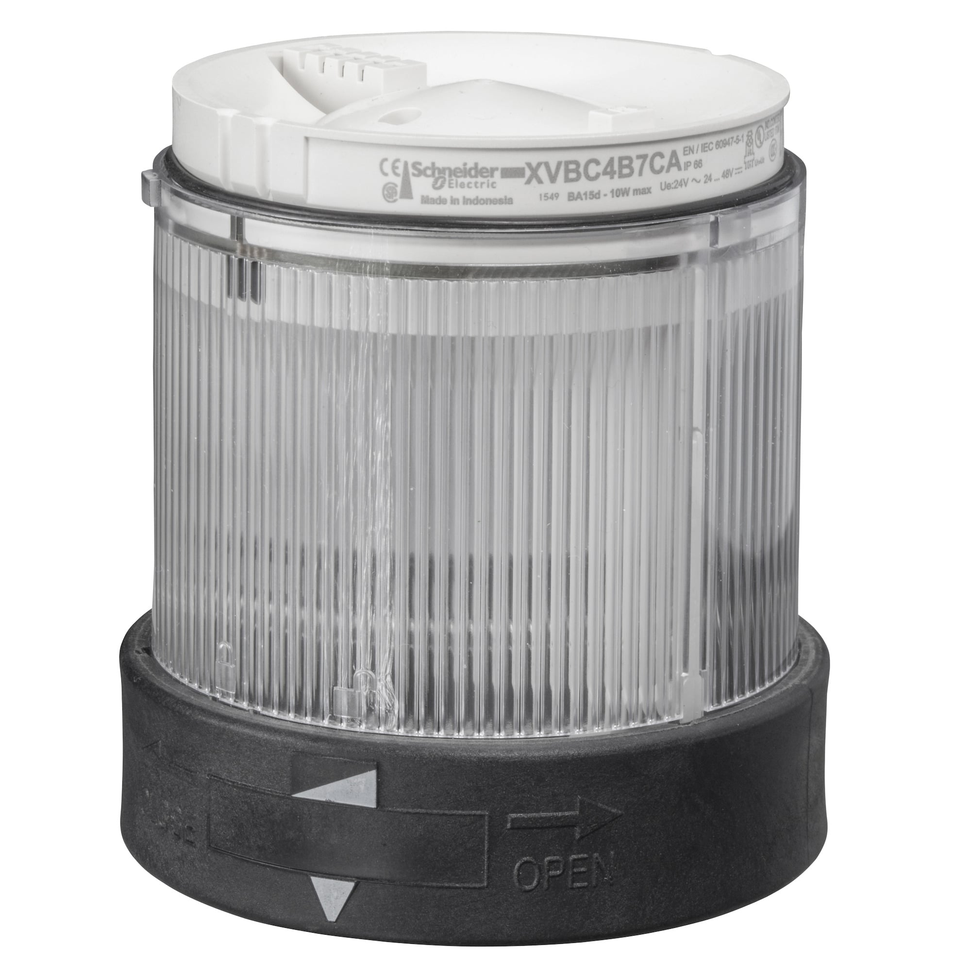XVBC4B7 Harmony Illuminated Indicating Bank Lens, 24 V AC/24 to 48 V DC, Incandescent/LED Lamp, 70 mm Dia, Clear
