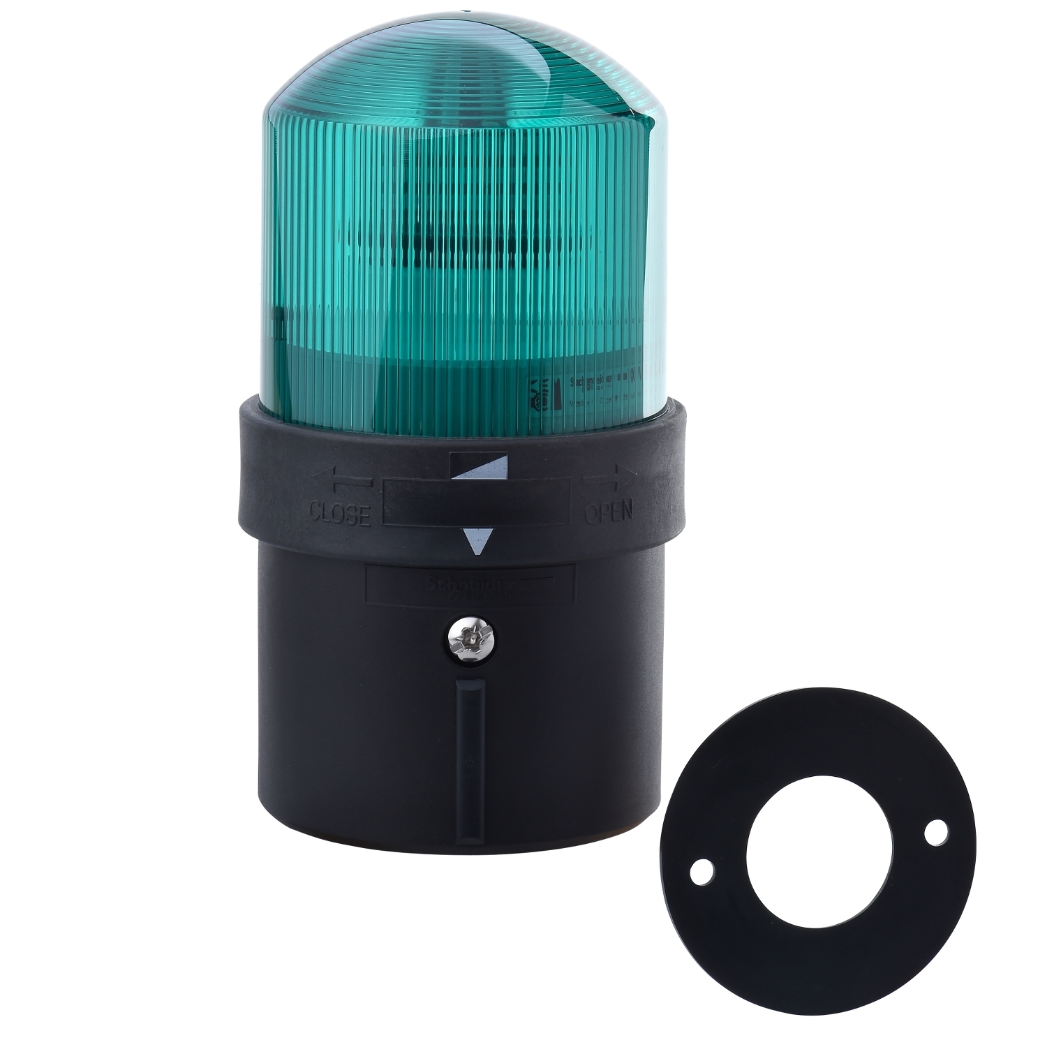 XVBL4B3 Harmony Illuminated Complete Indicating Beacon, 24 VAC, 24 to 48 VDC, Incandescent Lamp, 70 mm Dia, Surface Mount, Green Lens