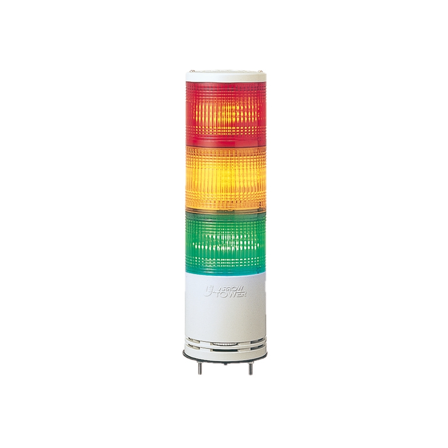 XVC1M3K Harmony Illuminated Pre-Wired Monolithic Tower Light With Flashing Light, 100 to 240 V AC, LED Lamp, 3 Lights, Green/Orange/Red