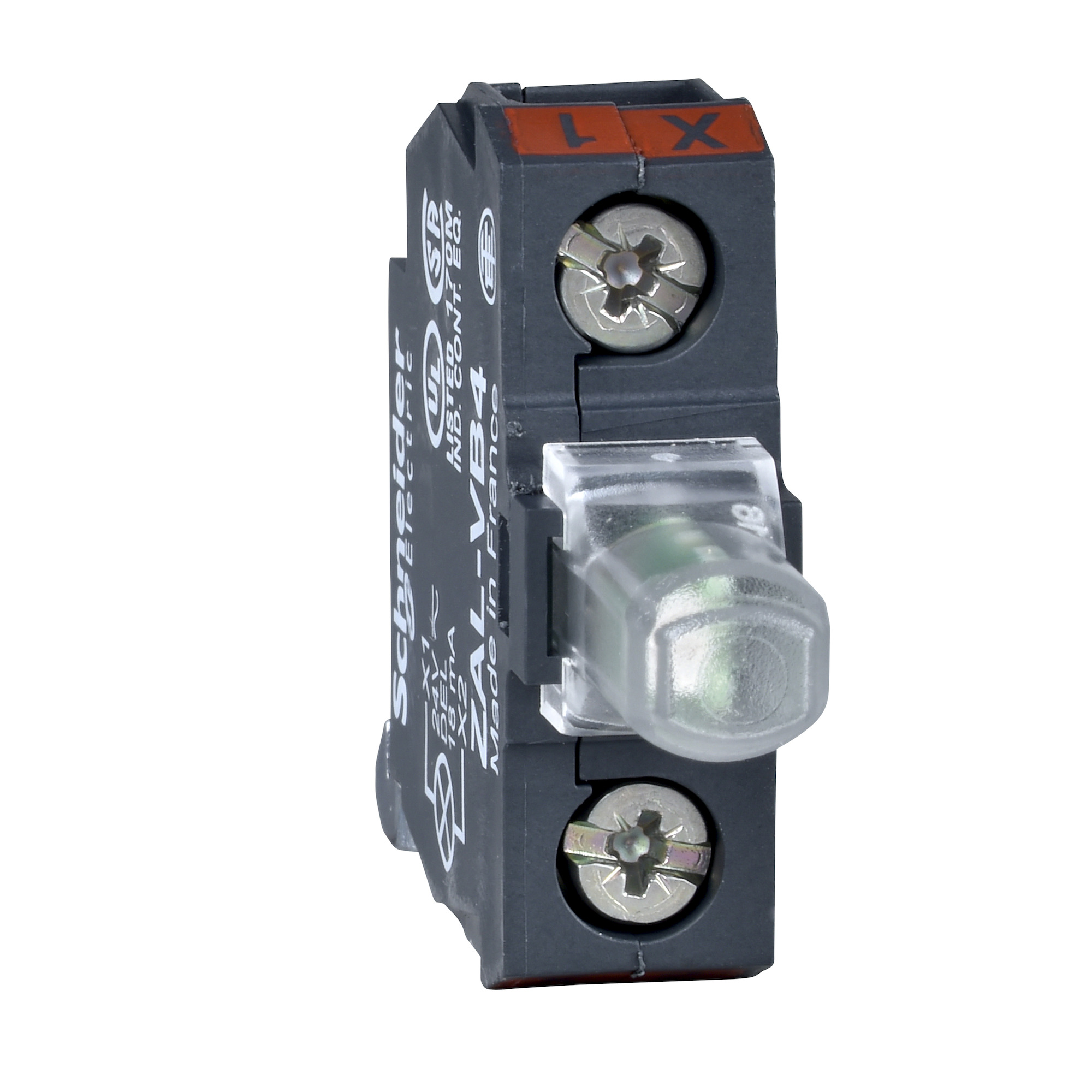 ZALVG4 Harmony Steady Signal Light Block, 22 mm, LED Lamp, 48 to 120 VAC, Screw Clamp Terminal, Red