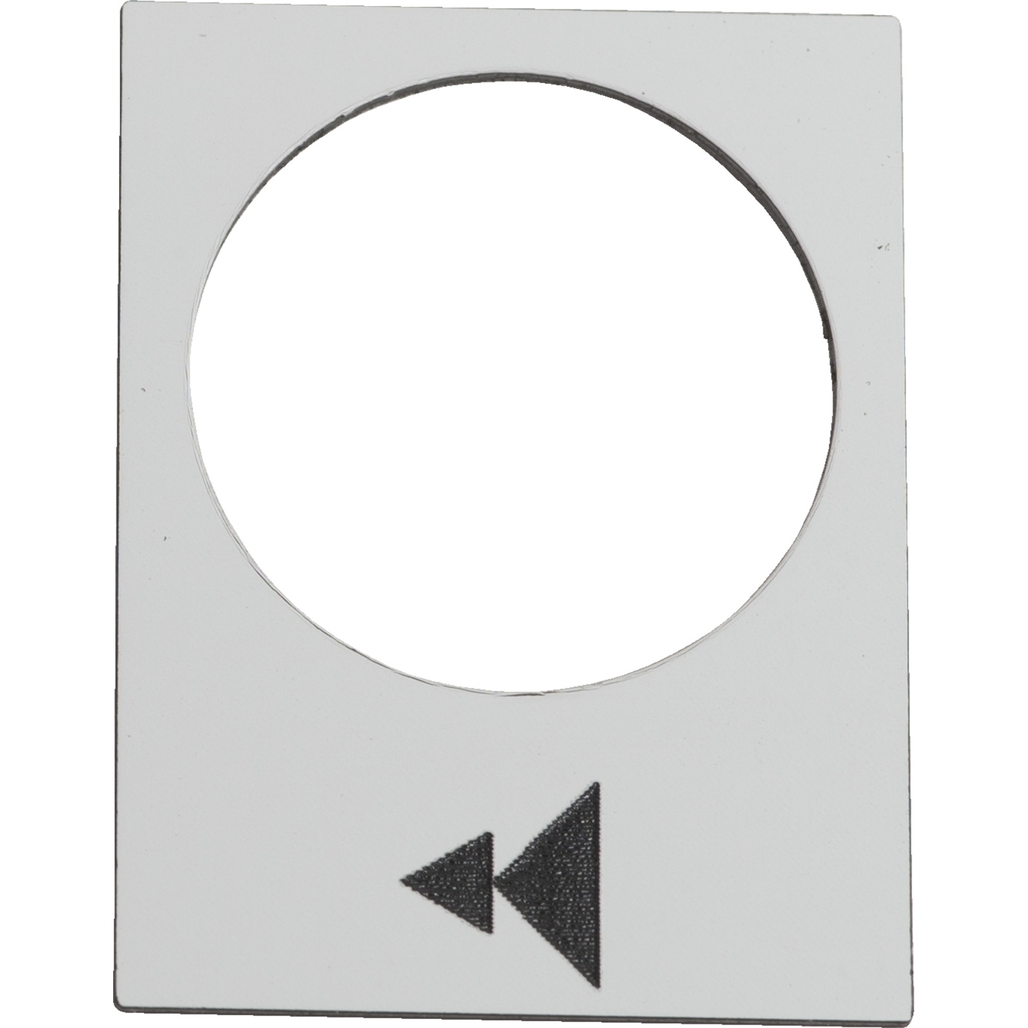 ZB2BY4903 Harmony Marked Legend Plate, 40 mm H x 30 mm W, Rectangular Plate, Metal, White Field